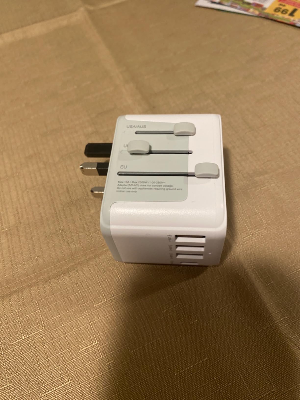 TESSAN Universal Travel Adapter, International Power Adapter | 2 USB C 2 USB A Ports, Travel Plug Adaptor Worldwide for US to Europe UK Italy Ireland Australia France Germany(Type C G A I) customer photo 2
