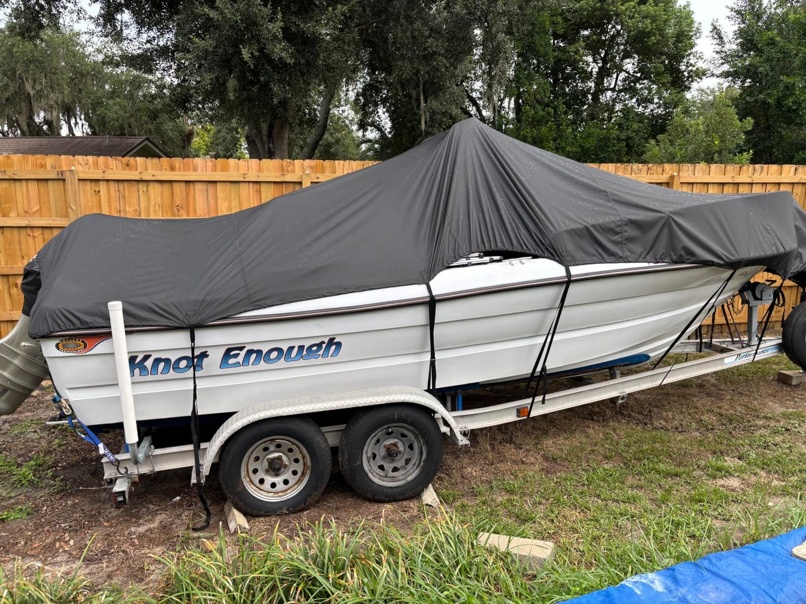 Waterproof 17-19FT Boat Cover, 1200D Heavy Duty Trailerable Cover | Marine Grade Oxford Fabric, UV & Tear Resistant, Double Stitching, Elastic Hem, Fits V-Hull/Ski Boat/Bass Boat/Fishing Boat customer photo 1