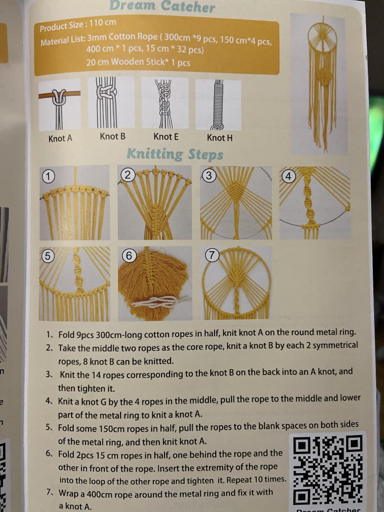 UHAPEER Macrame Kits for Adults Beginners with 656 Feet 3 mm Cotton Cord | DIY Macrame Plant Hanger Kit with Macrame Supplies and Instructions, Macrame Beads, Wooden Rings, Dream Catcher Rings customer photo 1