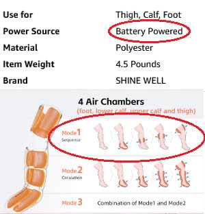 SHINE WELL Air Compression Leg Massager with Heat for Circulation and Pain Relief, Foot Calf & Thigh Recovery Compression Boots, Sequential Compression Device for Workout Relaxation, Gift for Mom Dad customer photo 2