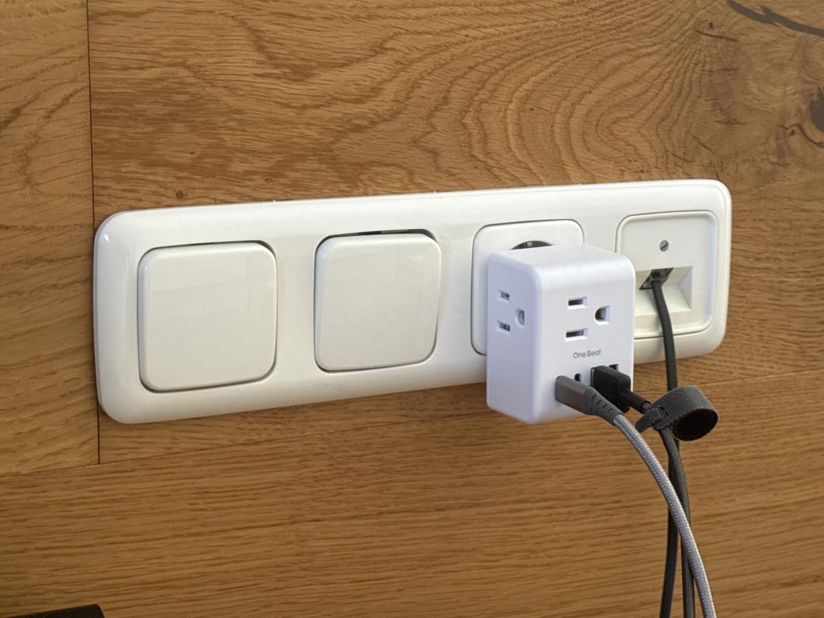 2 Pack European Travel Plug Adapter, Type C Plug Adapter Travel Essentials | International Power Adapter with 3 Outlets 4 USB Ports(2 USB C), US to Most Europe EU Spain Italy France Germany Plug Adapter customer photo 2