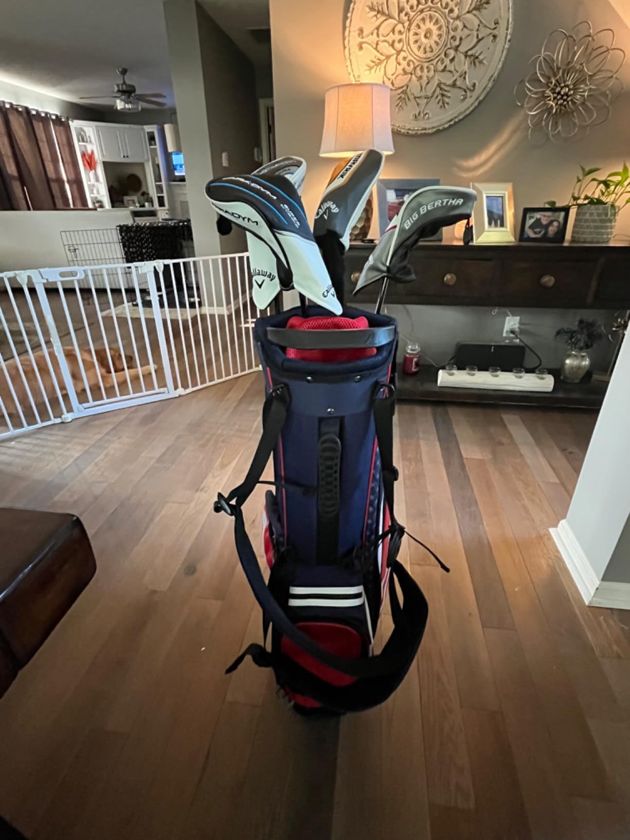 Golf Stand Bag, 14 Way Golf Bag, USA Stars & Stripes | Lightweight 14 Way Top Dividers Golf Carry Bag with 8 PocketsGolf Bag for Golf Club Golf Cart for Men & Women customer photo 2
