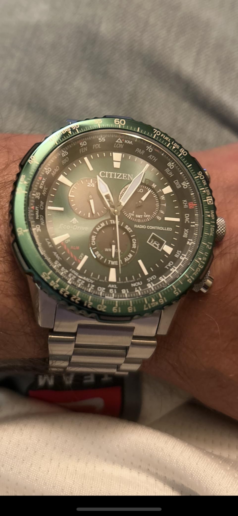 Citizen Eco-Drive Pilot Chronograph Watch with Atomic Timekeeping, 12/24HR, Power Reserve, Sapphire Crystal customer photo 2