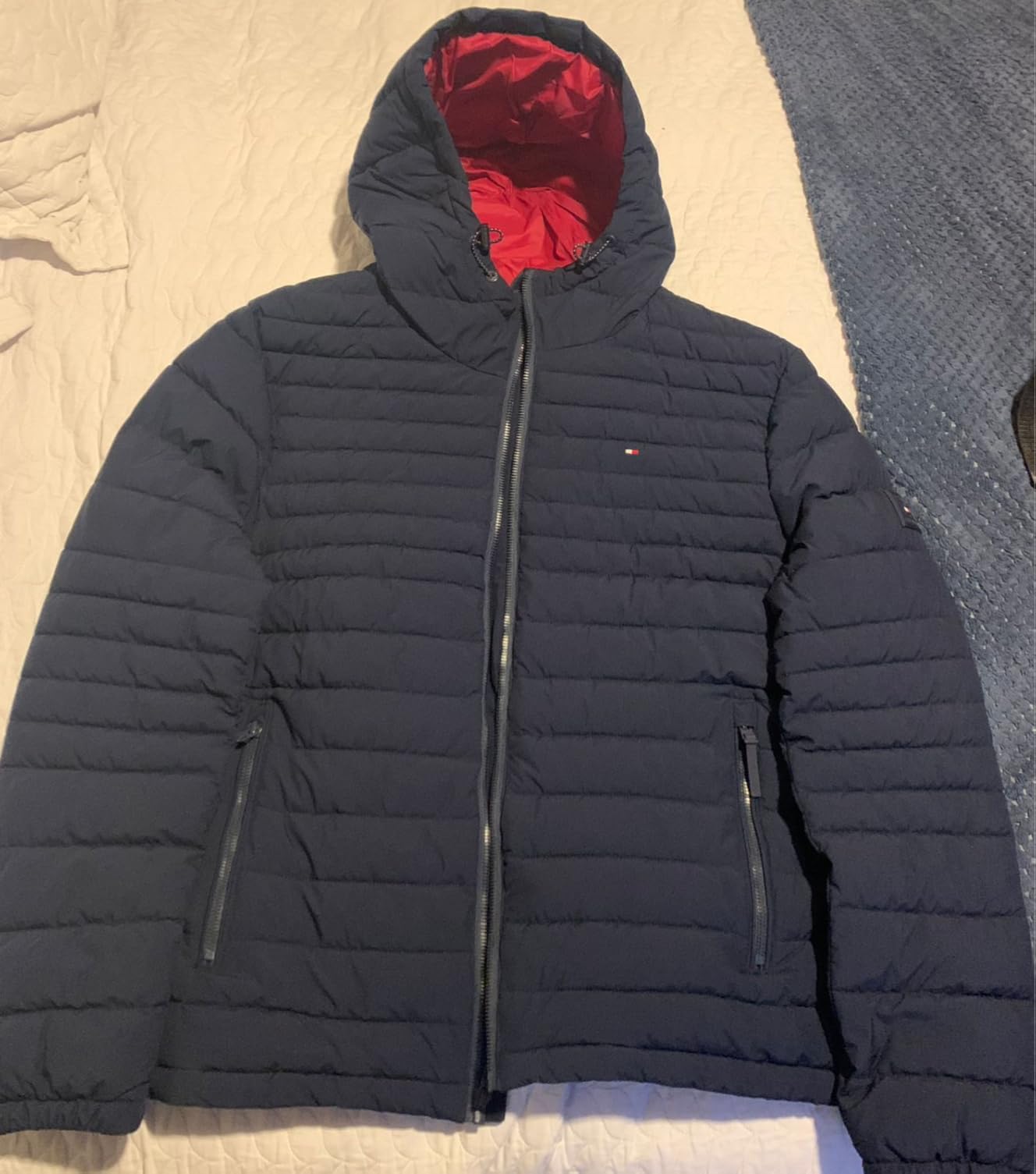 Tommy Hilfiger Men's Stretch Poly Hooded Packable Jacket customer photo 1