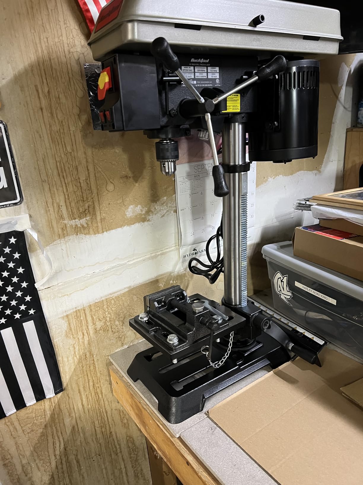 BUCKTOOL 10-Inch Drill Press 6.2 Amp 3/4 HP Bench Drill Press, 5-Speed, LED Work Light, Tilting Table and Cast Iron Base customer photo 2