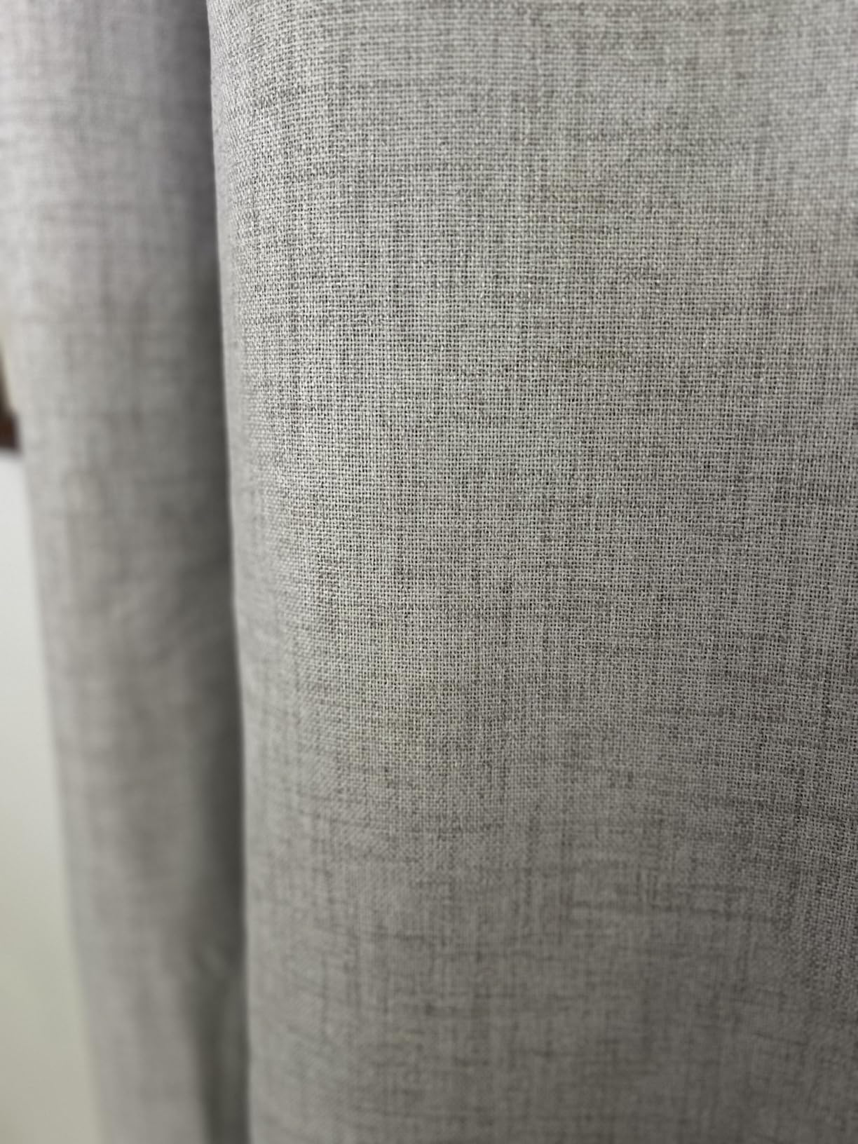 NICETOWN Natural 100% Blackout Linen Curtains 84 inch Long Burg for Living Room, 2 Panels, 52