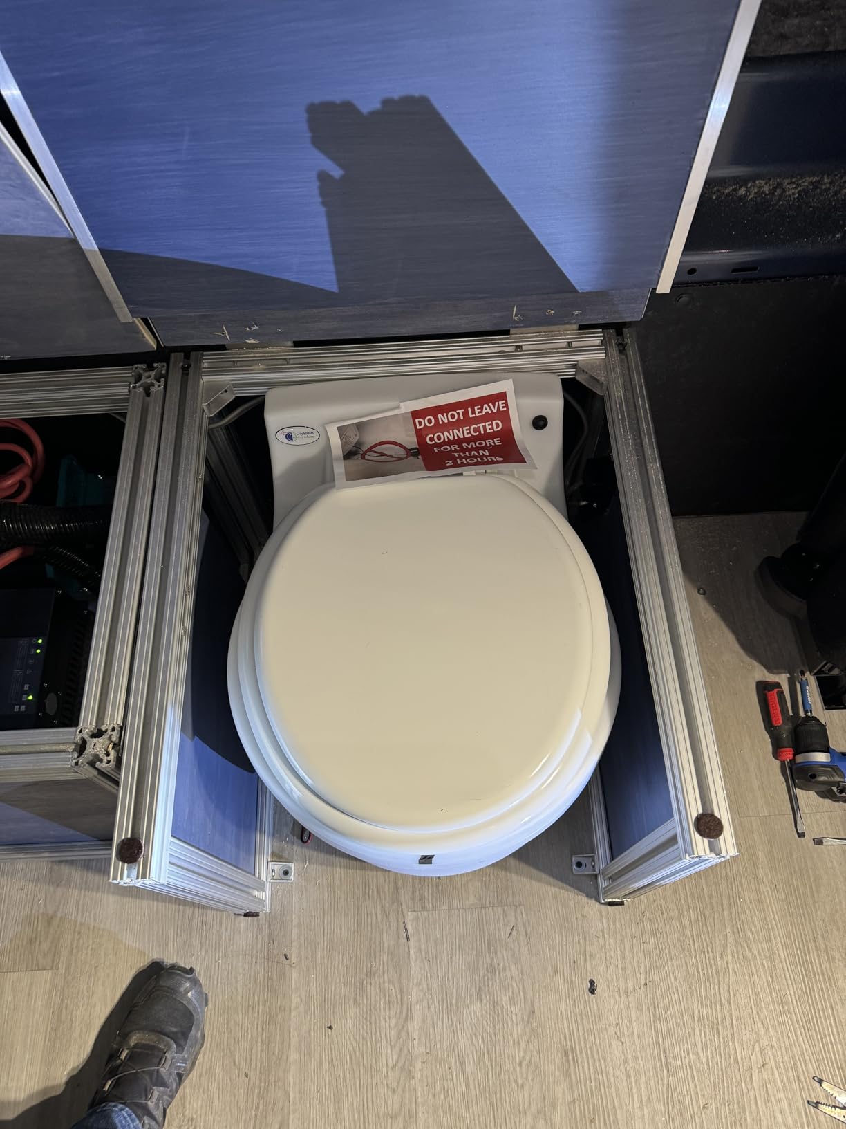 Laveo Dry Flush Toilet - Waterless, Portable, Self Contained and Easier to Use than an Incinerating or Composting Toilet. Great for Tiny Homes, Vans, Boats, Camping, RVs and Off Grid, LDPE, White customer photo 1
