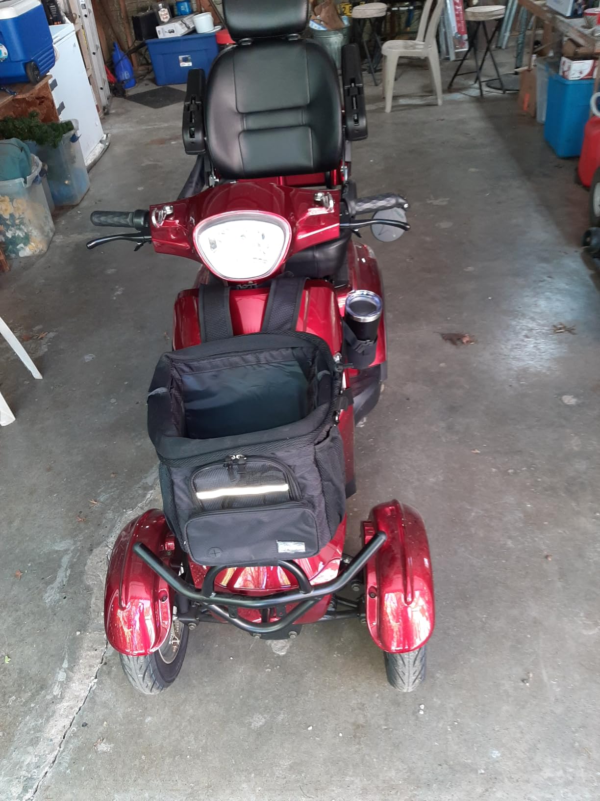 Mobility Scooters for Seniors & Adults 500lbs Capacity - 800W All Terrain Electric Powered Mobility Cart - Heavy Duty Mobility Scooter for Elderly w/Charger Remote Keys (Red) customer photo 1