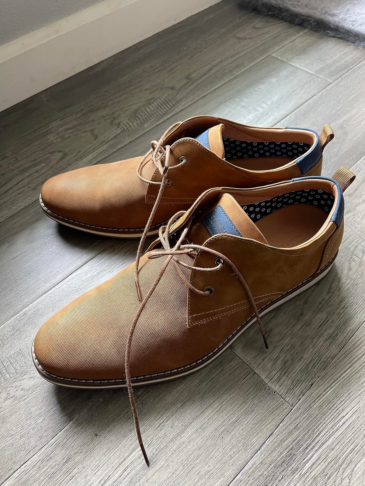 Men's Dress Shoes, Mens Oxford Shoes, Leather Stylish Lace-up Wingtip Brogues, Business Casual Formal Derby Shoe customer photo 1