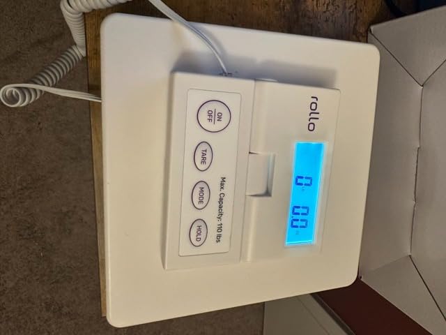Rollo Shipping Scale for Packages - Digital Postal Scale (110 Lb Max) | Hold and Tare Functions - Includes AC Adapter and 2X AAA Batteries - Weigh Packages and Mail for Shipping Postage customer photo 1