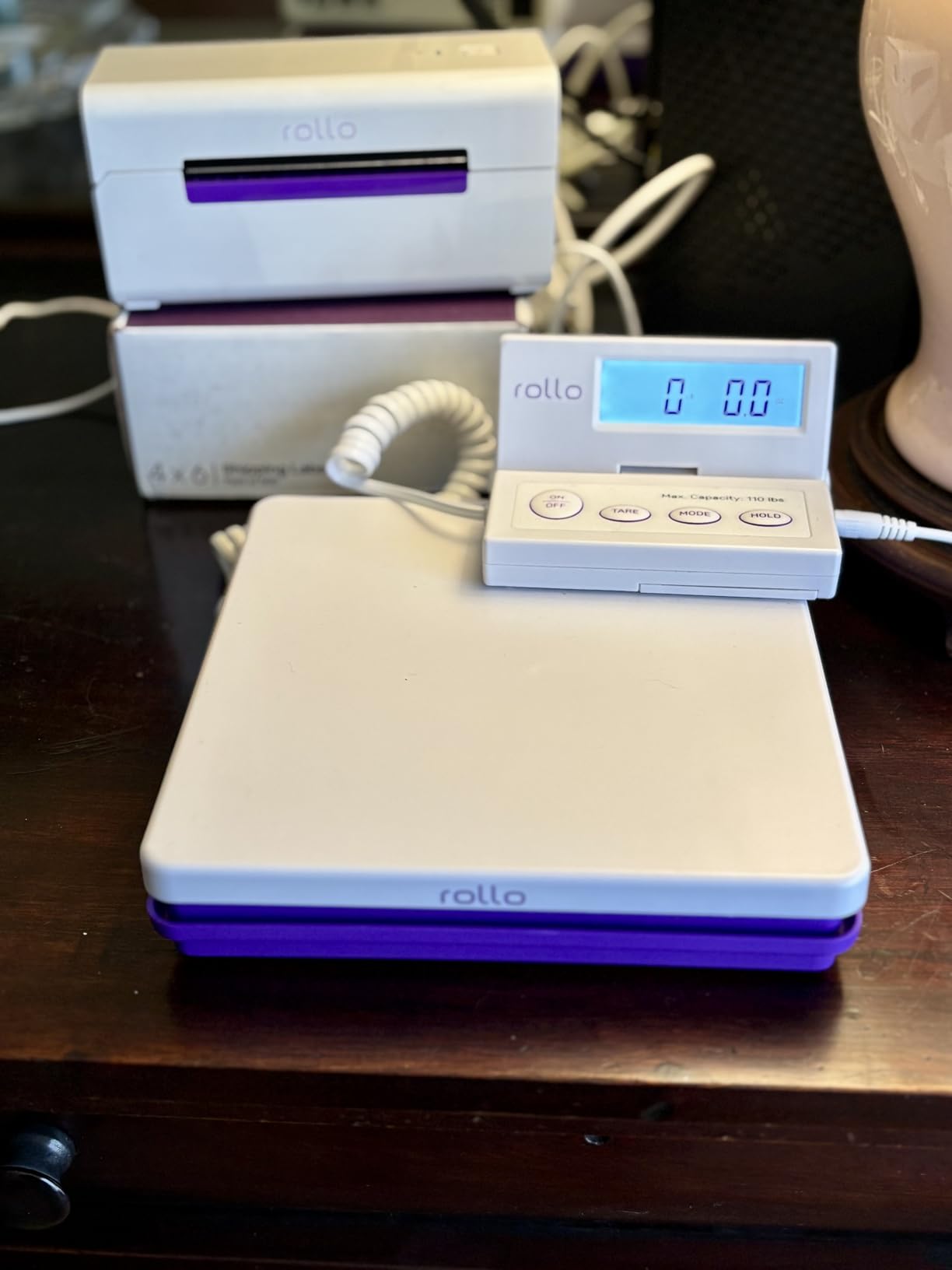 Rollo Shipping Scale for Packages - Digital Postal Scale (110 Lb Max) | Hold and Tare Functions - Includes AC Adapter and 2X AAA Batteries - Weigh Packages and Mail for Shipping Postage customer photo 2