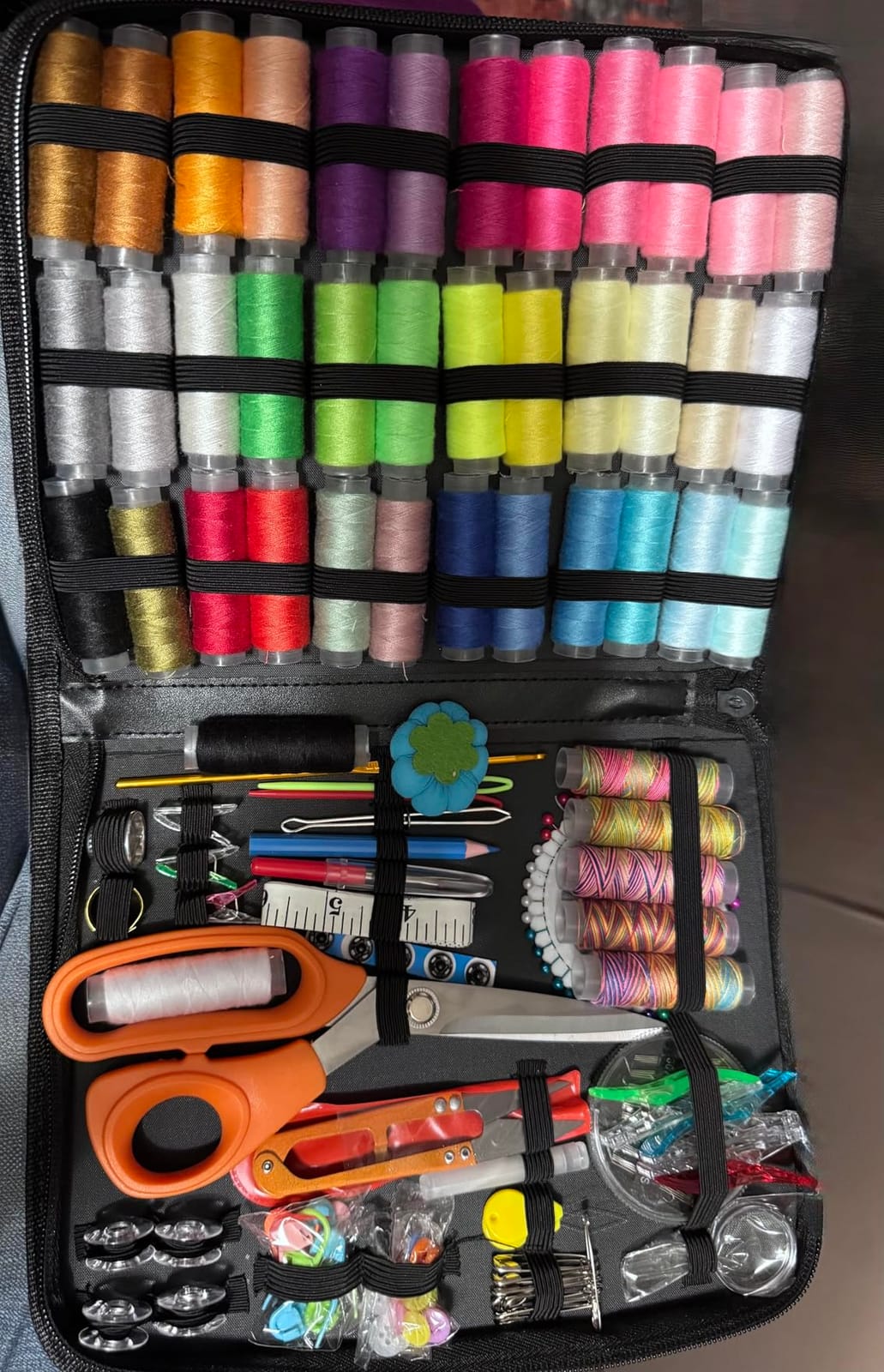 Maxfanay Sewing Kit for Adults Beginners, Portable Needle Thread Repair Kit | Heavy Duty Tailor Scissors, 43XL Thread & Yarn Snips, Complete Sewing Supplies Set for Home, Travel & College Dorm Essentials customer photo 2