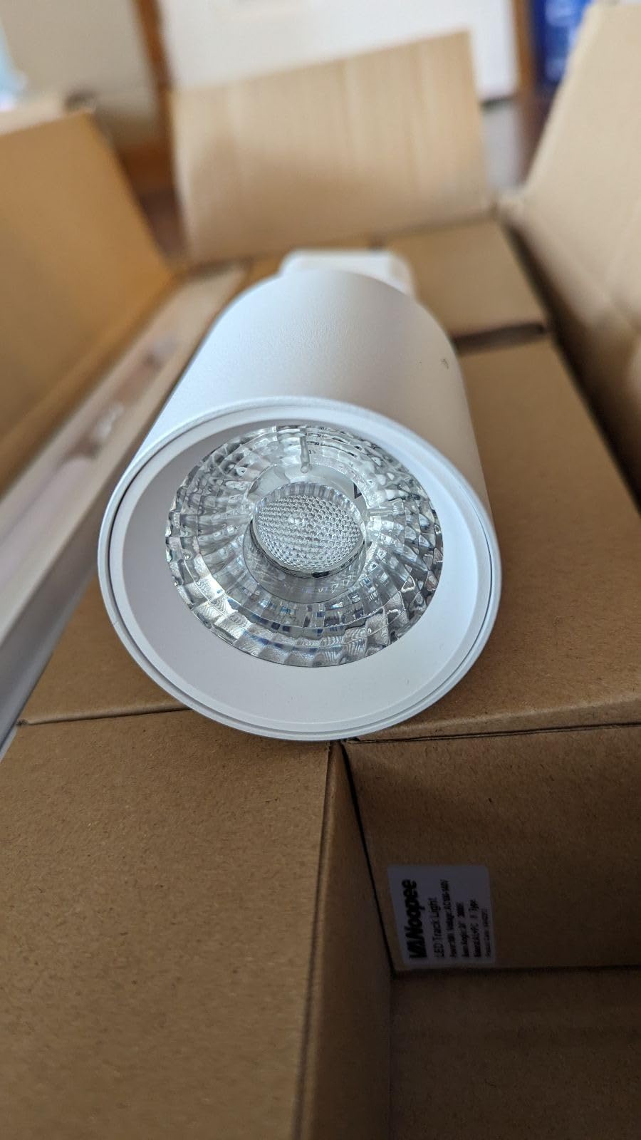 VANoopee 8-Light LED Track Lighting Kit with 6.6FT H Type Track Rail, Black | Dimmable LED Track Light Heads Modern Kitchen Track Lighting Fixtures Ceiling Spot Light, 3000K 24 degrees CRI90+ 10W 800lm customer photo 1