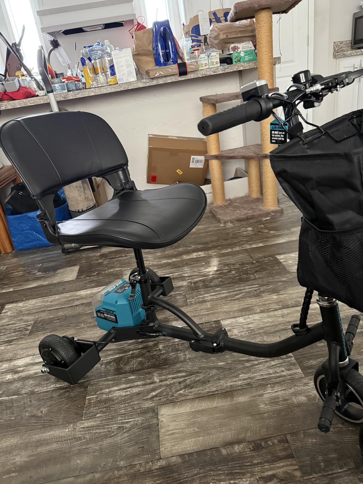 G Mobility Scooter – 3 Wheels, 35 lb Folding Aluminum Frame, Anti-Tip Footrests, Includes (1) 48V 2Ah Li-Ion Battery and Charger, Supports 275 lbs, Airline Friendly customer photo 1