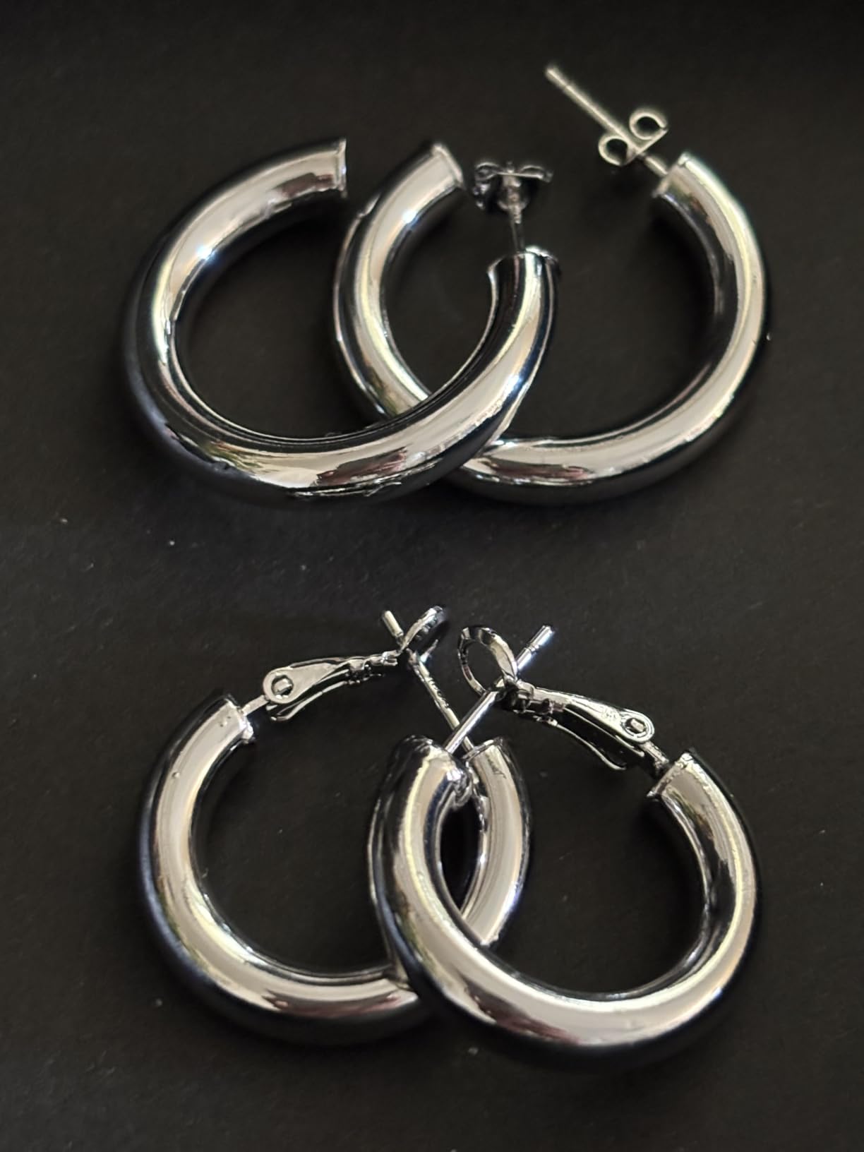 9 Pairs Gold Hoop Earrings for Women, 14K Real Gold Plated Chunky Hoop Earrings Set for Women Hypoallergenic Thick Lightweight Earring for Womens Jewelry Gifts customer photo 1