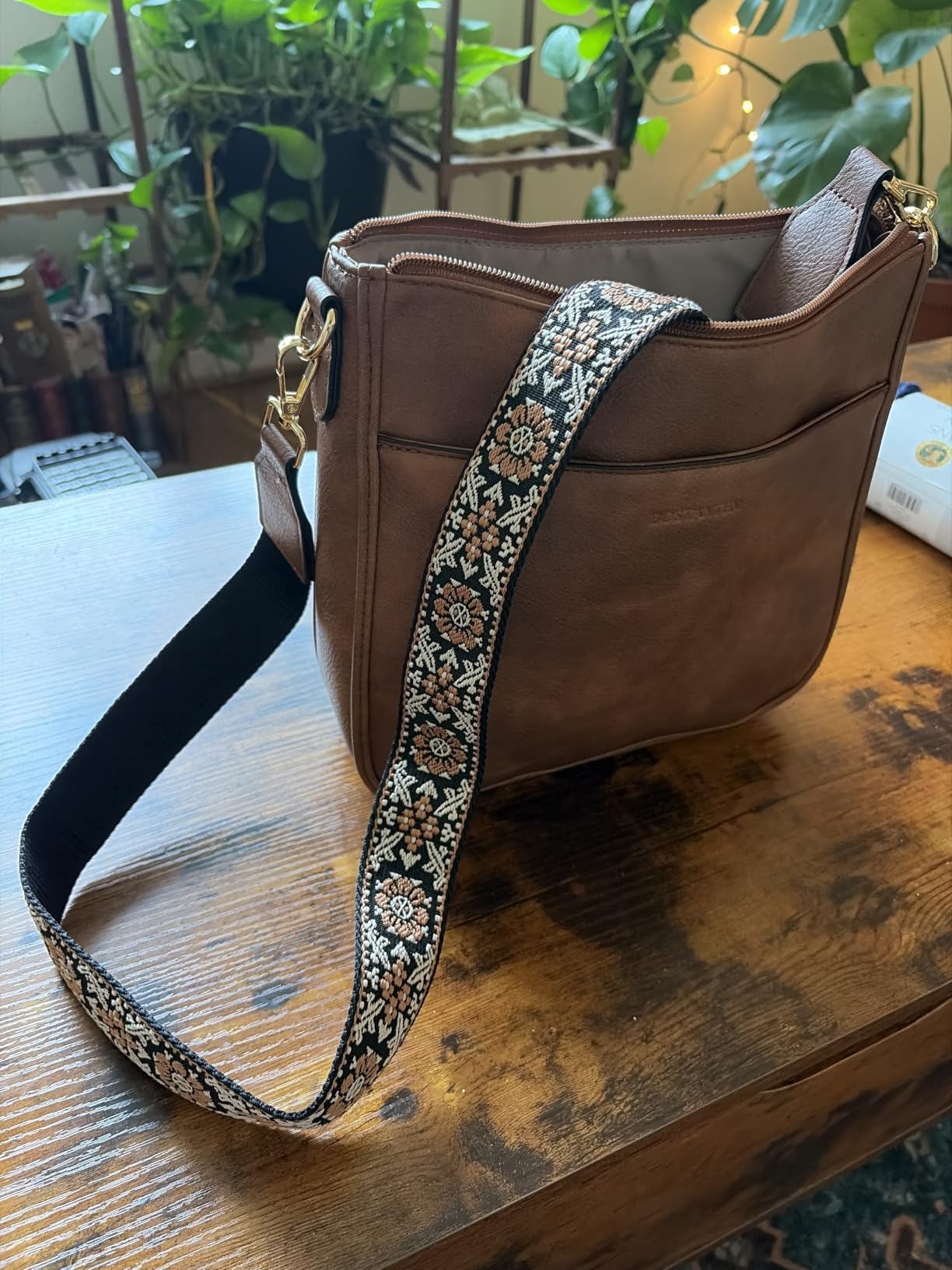 BOSTANTEN Crossbody Bags for Women Trendy Vegan Leather Hobo Purses Shoulder Handbags Wide Shoulder Strap customer photo 2