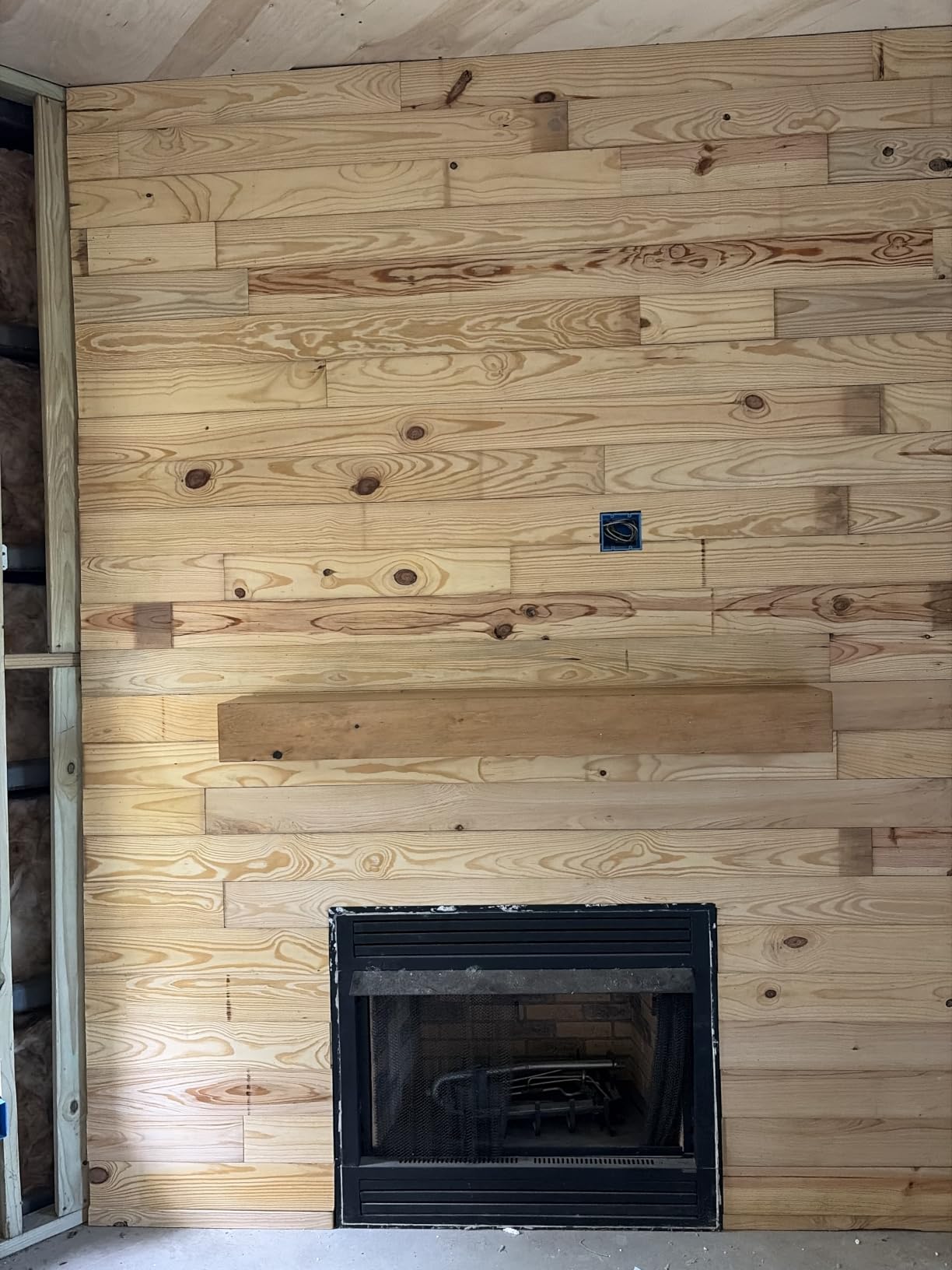 Fireplace Mantel, Rustic, Shelf, Floating Mantle, Real Wood, Beam, URBANDI (Dark Brown, 60Lx6Hx8D) customer photo 1
