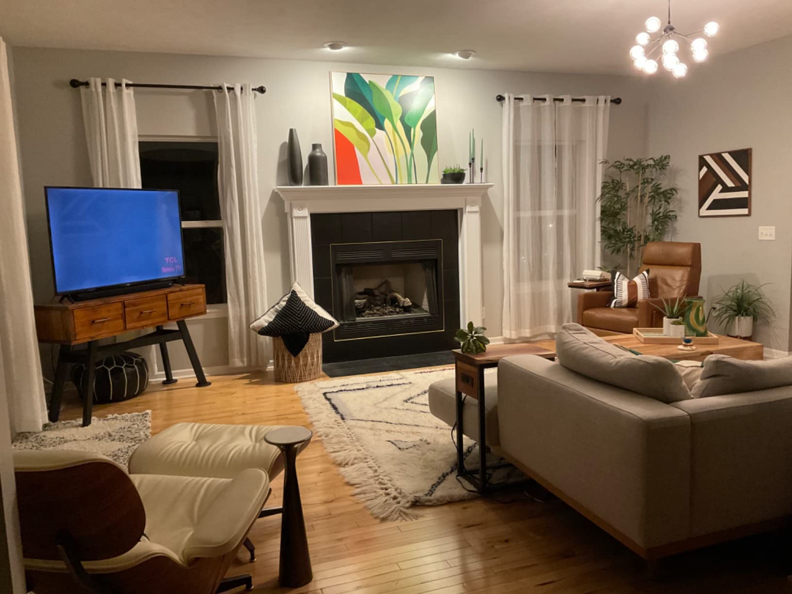 Fireplace Mantel, Rustic, Shelf, Floating Mantle, Real Wood, Beam, URBANDI (Dark Brown, 60Lx6Hx8D) customer photo 2