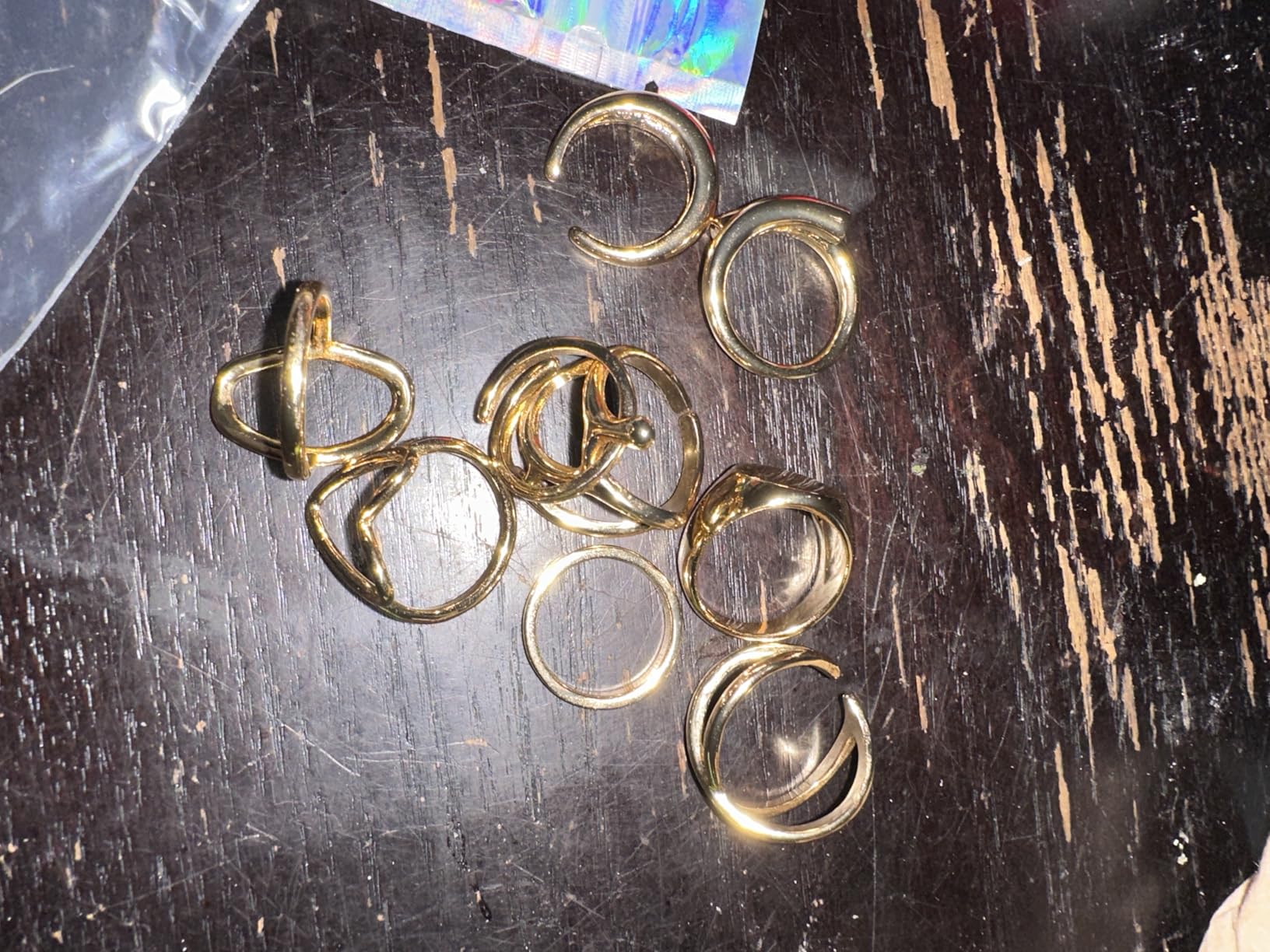 FAXHION 12PCS Gold Stackable Rings for Women, 18K Gold Plated Chunky Ring | Adjustable, Non Tarnish, Stacking Signet Knuckle Ring Set, Statement Band Rings, Jewelry Gifts for Women customer photo 2