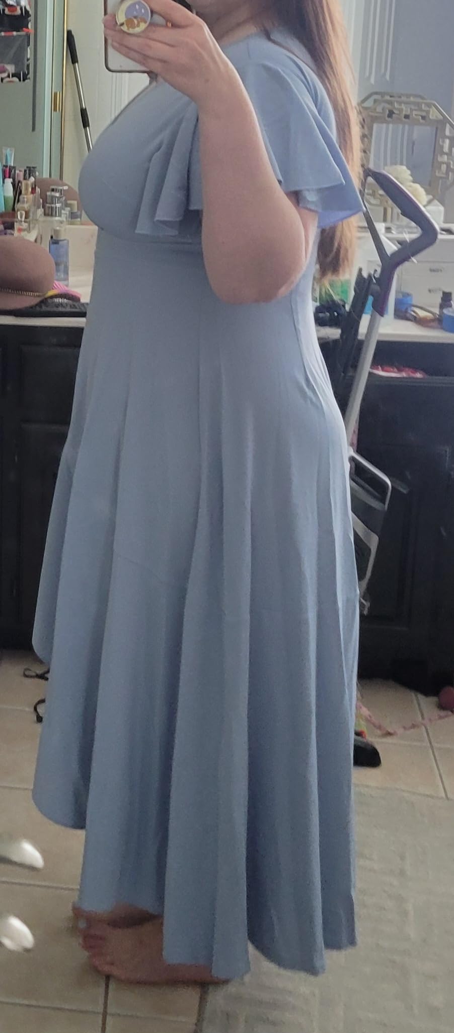 Formal Dresses for Women Gowns Evening V Neck Wedding Guest Dresses customer photo 2