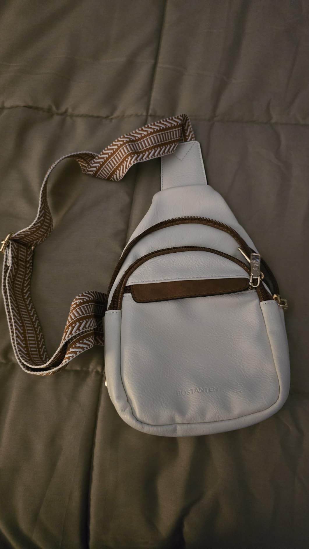 BOSTANTEN Sling Bag for Women Leather Crossbody Bags Fanny Pack Chest Bag for Travel customer photo 2