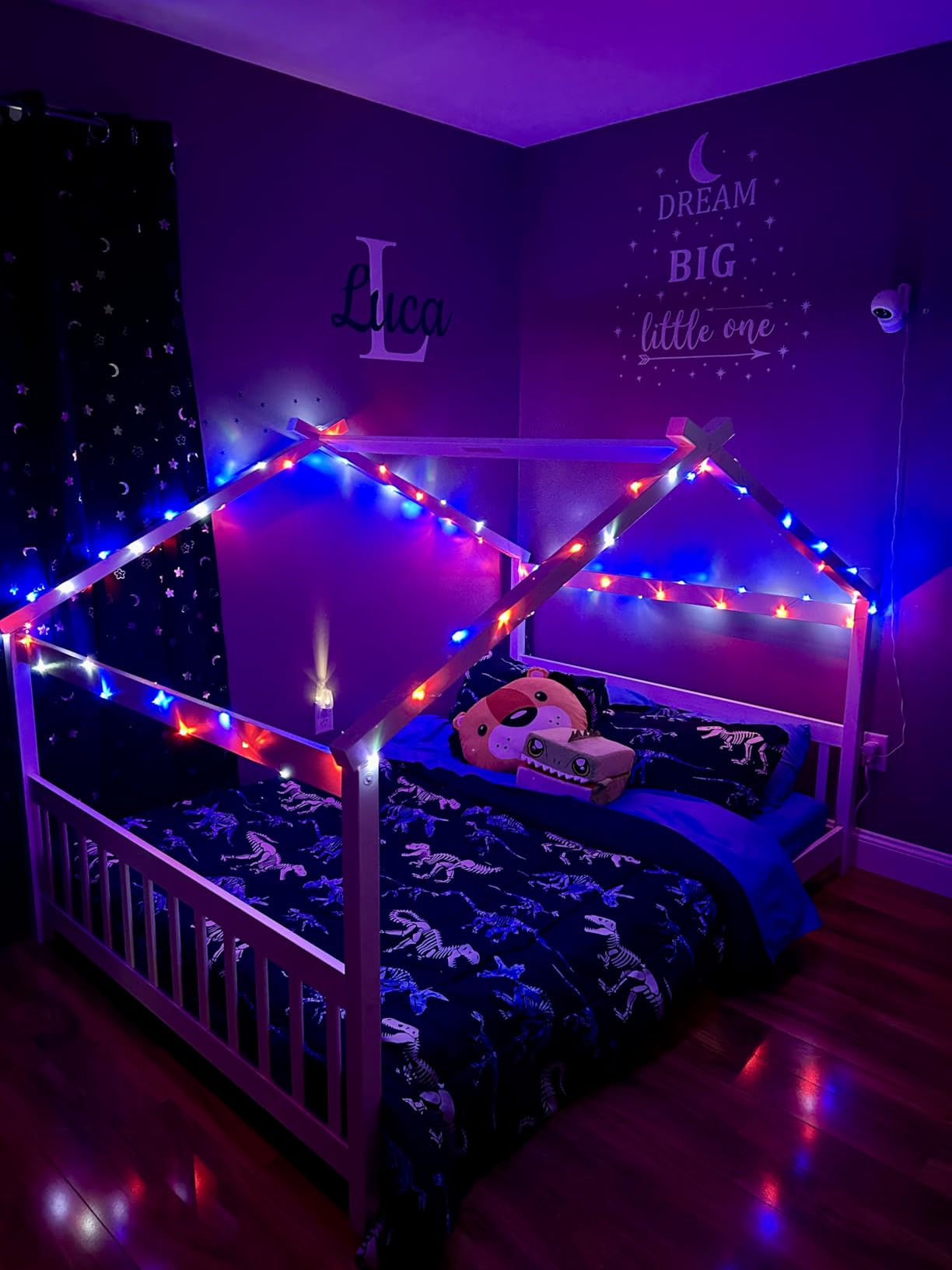 Giantex House Bed Twin, Solid Wood Kids House Bed with Roof, Headboard and Footboard customer photo 2
