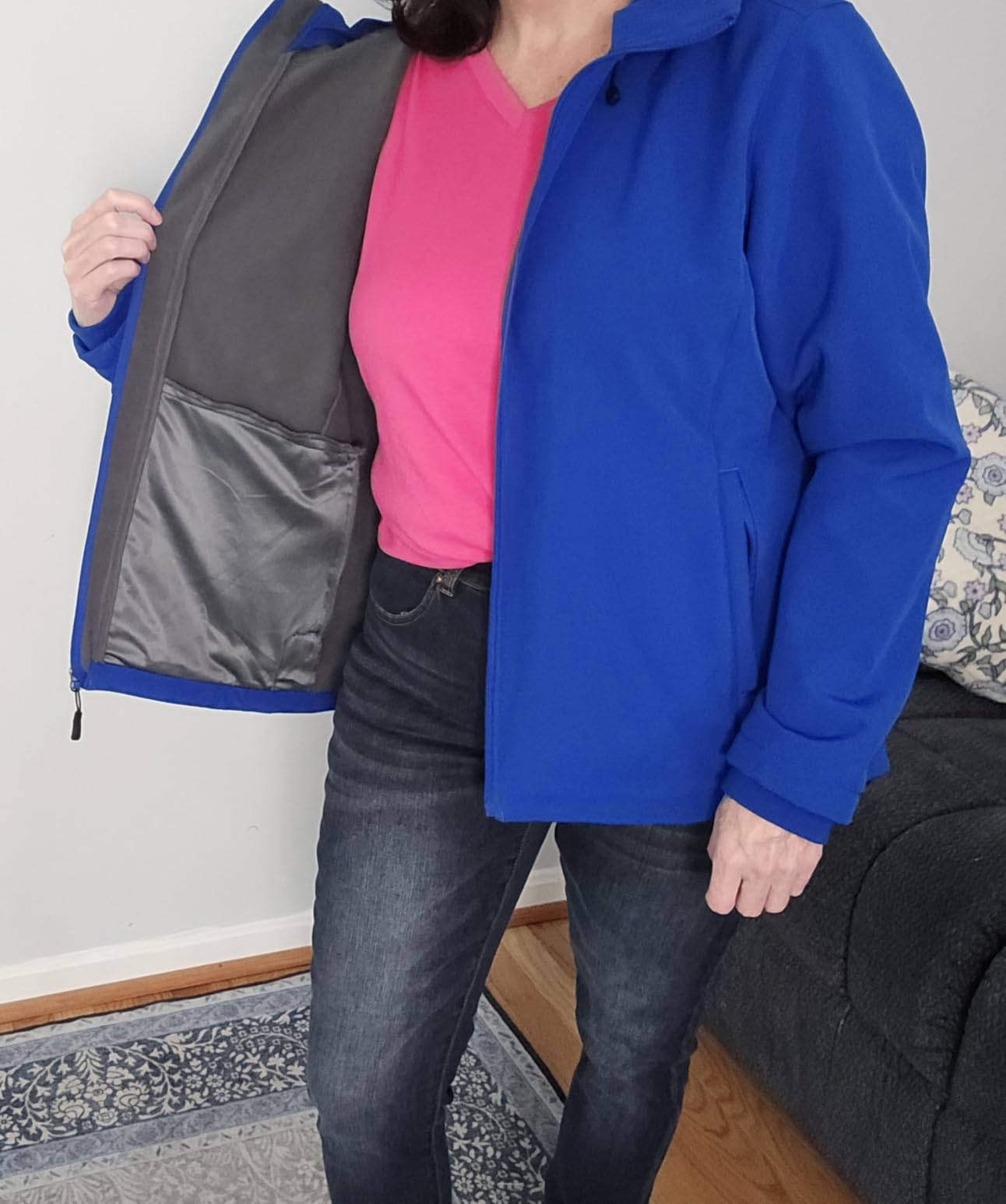 Women's Softshell Jacket Fleece Lined Waterproof Rain Coat customer photo 2