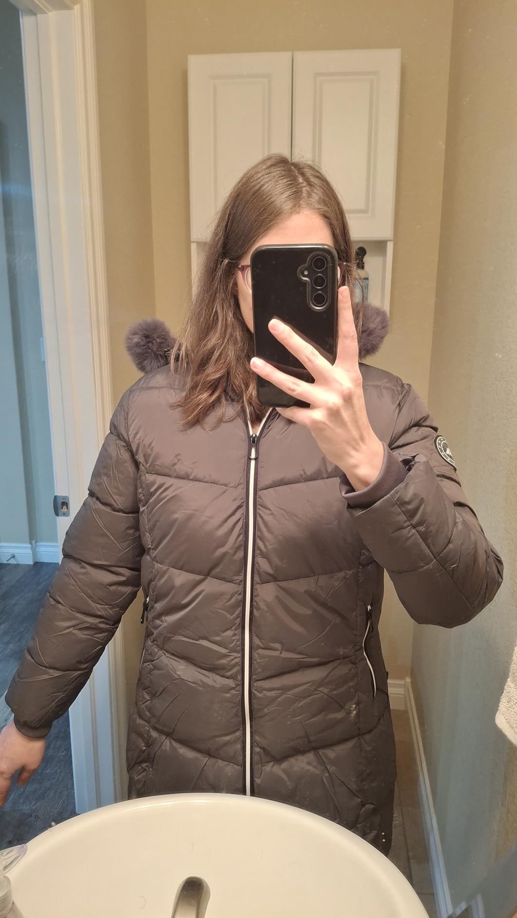 MOERDENG Women's Winter Puffer Jacket Fashions Down Coats | Winter Windproof Warm Waterproof Thicken Hooded Fashions customer photo 1