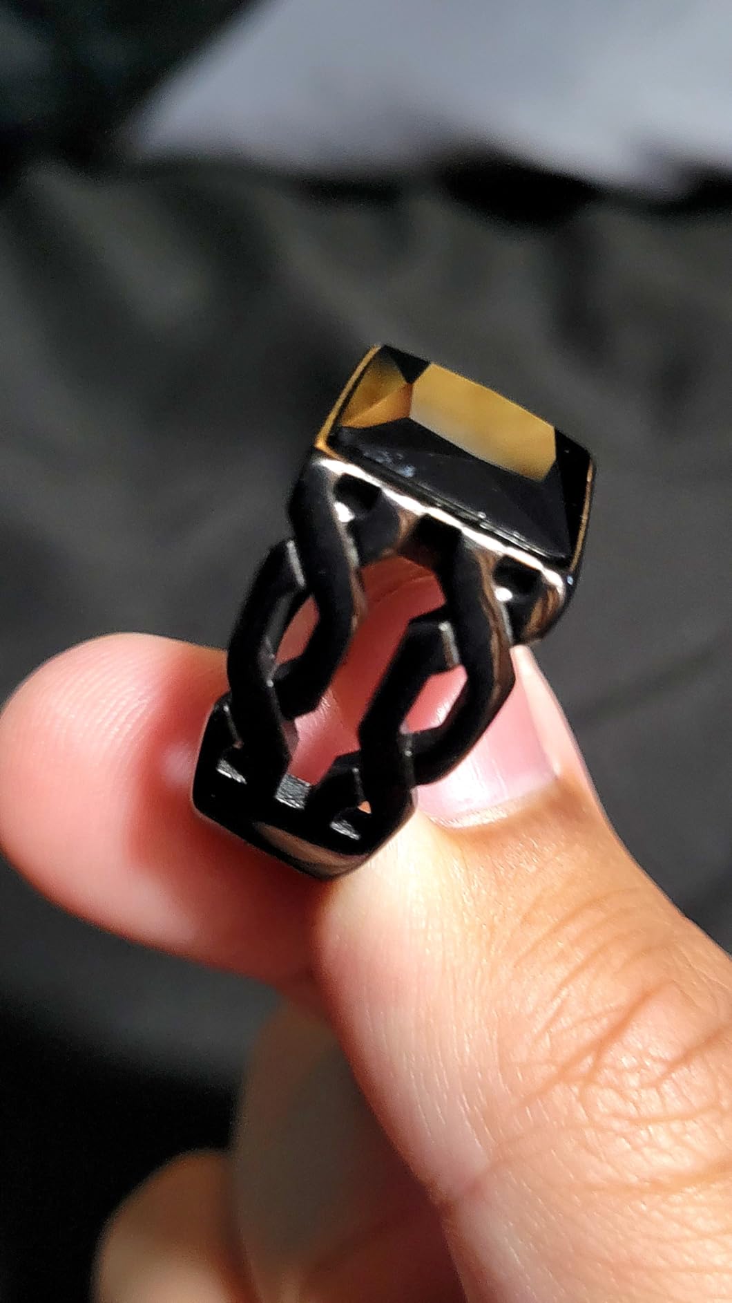 Bandmax Men's Timeless Stainless Steel Cubic Zirconia Signet Rings | Tarnish Resistant Stainless Steel, Refined Cubic Zirconia Inlay, Bold Men's Statement Wear, Color Options, US Sizes 7-14 customer photo 1
