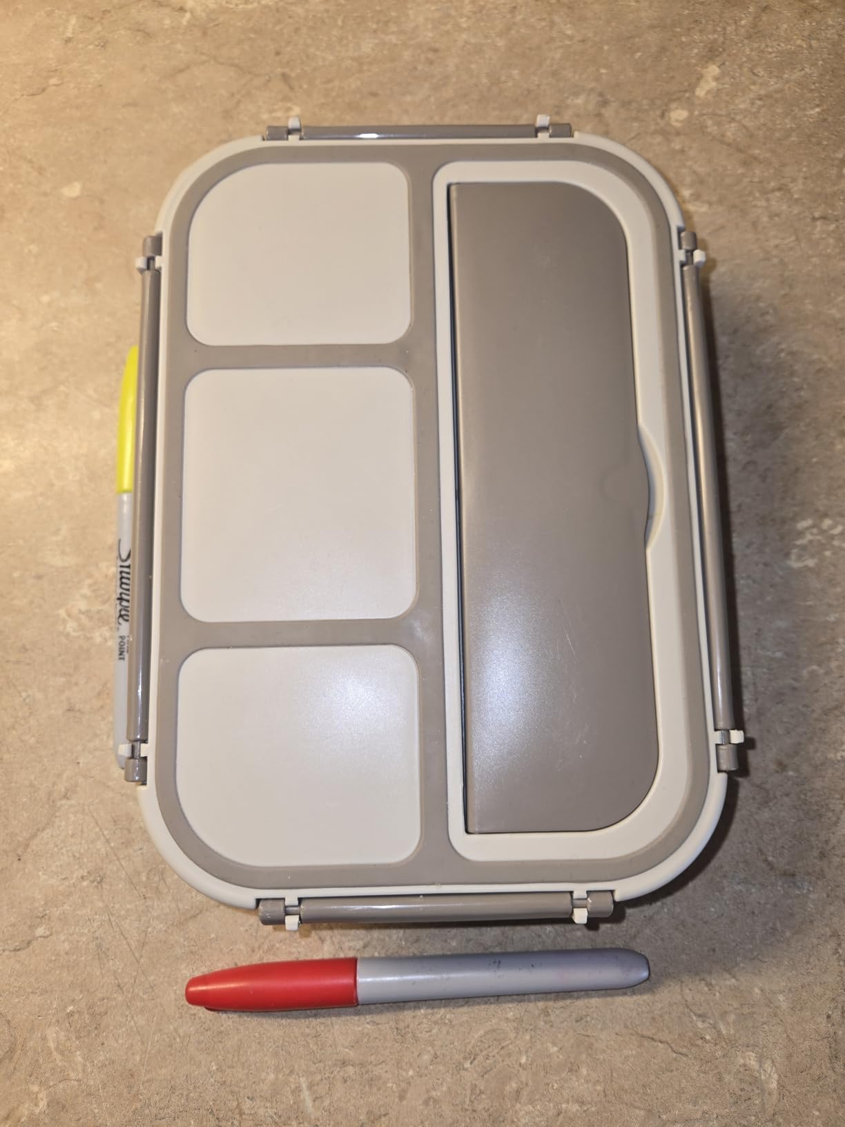 shell and turtle Bento Box Adult Lunch Box, Kids Lunch Containers for School with 4 Compartments, with Utensils, Sauce Jar, Muffin Liners, Microwave Safe, Navy customer photo 1