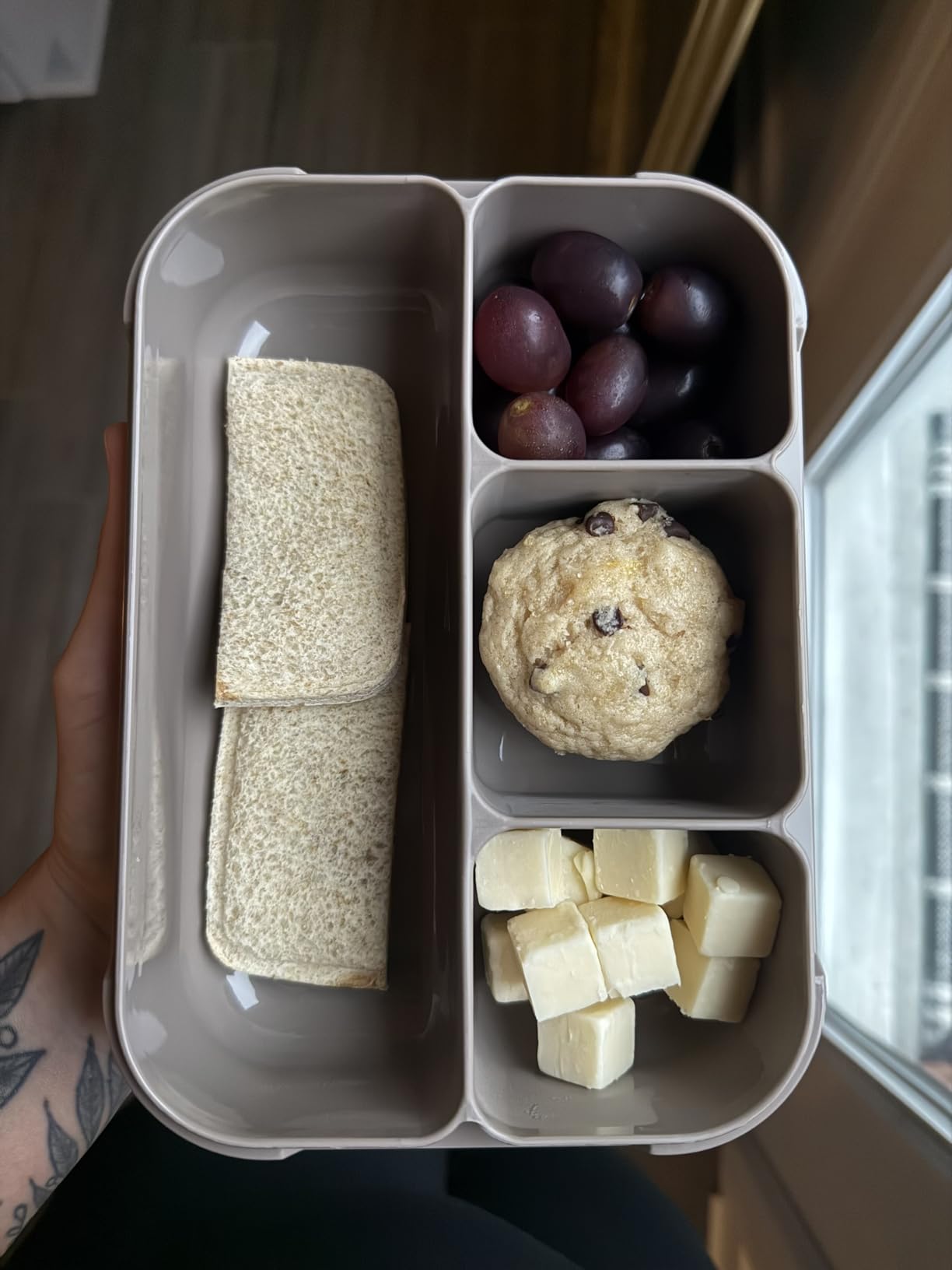 shell and turtle Bento Box Adult Lunch Box, Kids Lunch Containers for School with 4 Compartments, with Utensils, Sauce Jar, Muffin Liners, Microwave Safe, Navy customer photo 2
