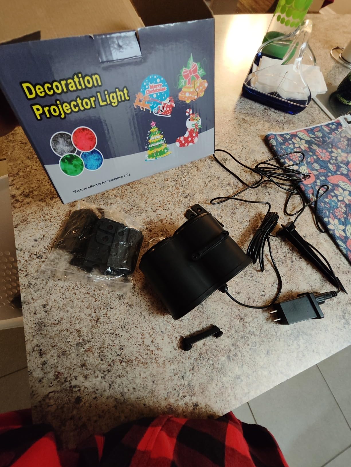 Brighter Halloween Decorations Projector Lights, 2026 Upgraded Holiday Projectors, Christmas Projector with 19 HD Replaceable Slides (Ocean Wave & Patterns), Waterproof Halloween Projector Light Show customer photo 2