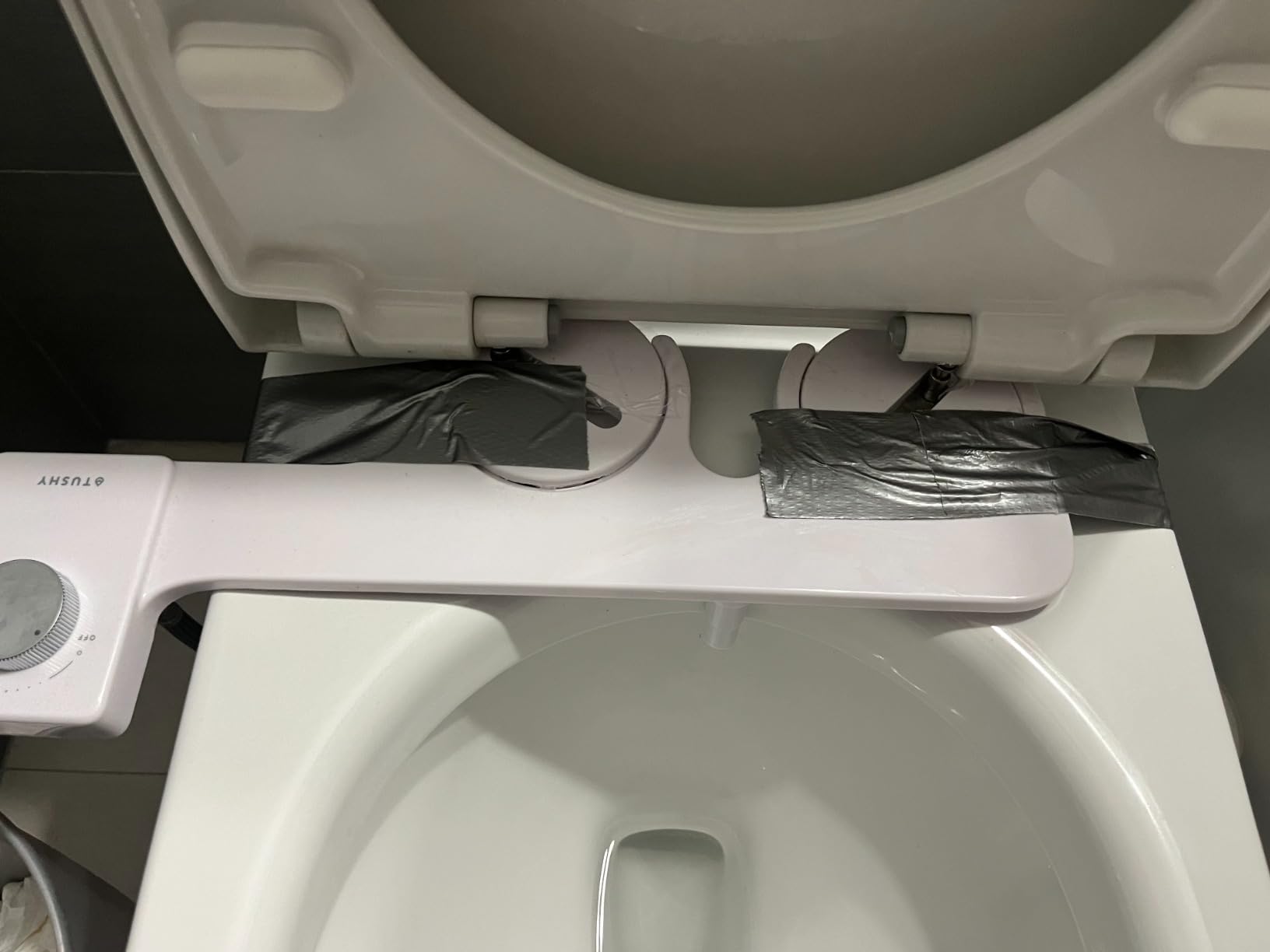 TUSHY Fresh Ultra-Slim Starter Bidet Attachment, Silver | Non-Electric, Cool Water Rear Wash, Adjustable Pressure, Self-Cleaning, Fits Elongated and Round Toilets, 10 Minute Install customer photo 2