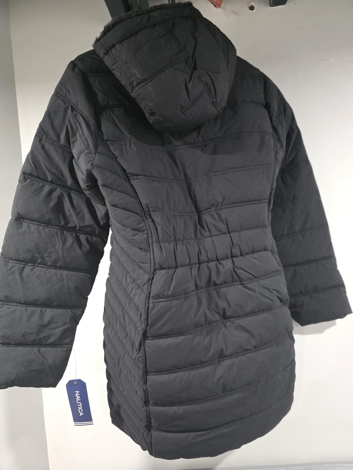 Nautica Women's Stretch Puffer Jacket With Faux Fur Lined Hood - Wind & Water-resistant Winter Coat customer photo 1