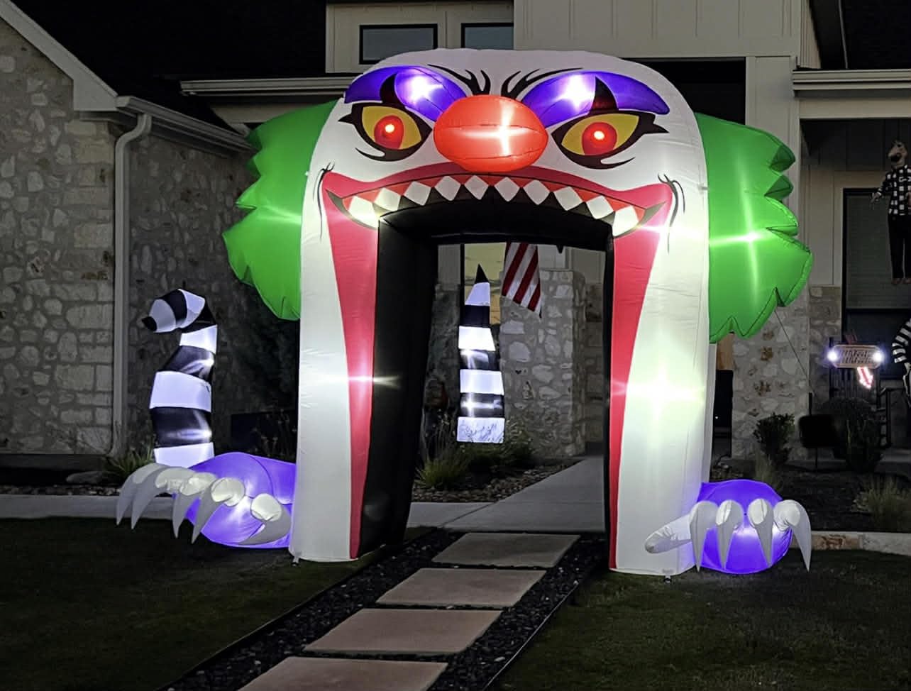 ZPISF Giant 10 FT Halloween Inflatables Clown Archway Outdoor Decorations customer photo 1