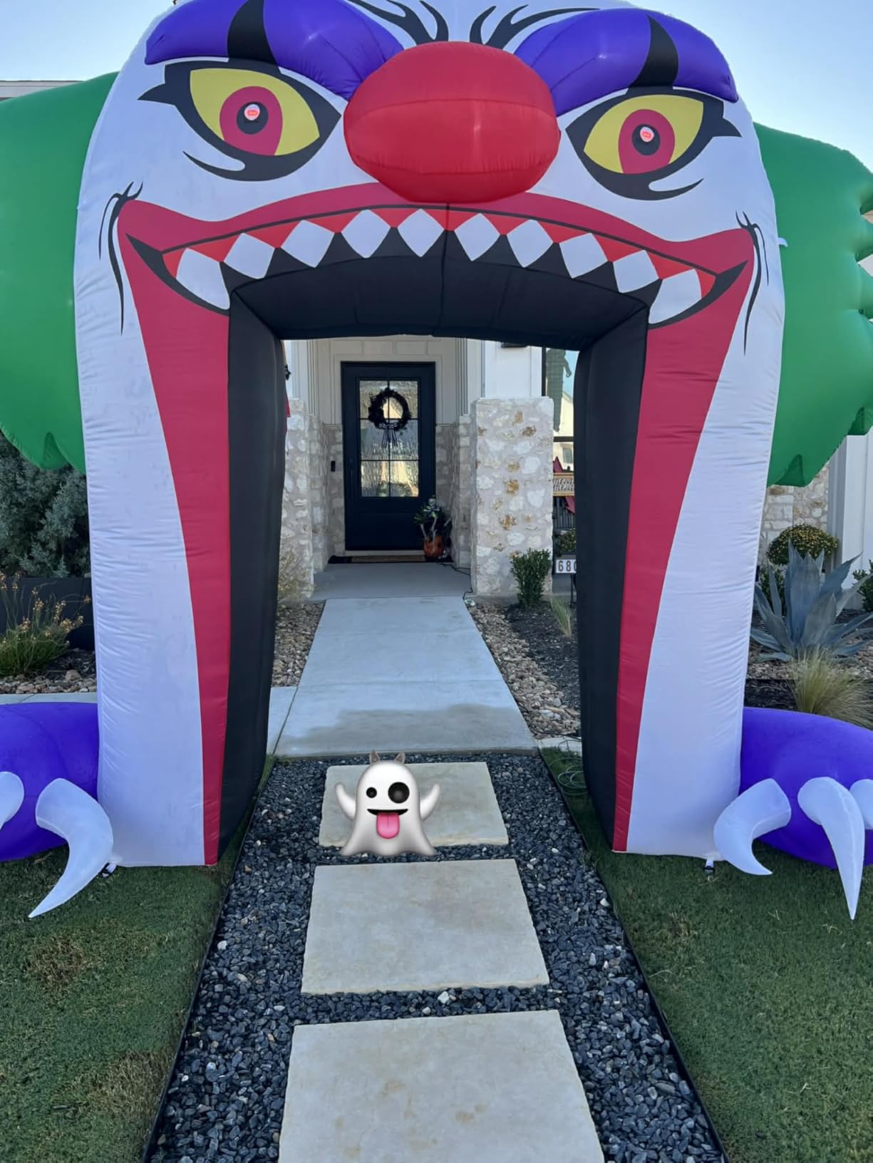 ZPISF Giant 10 FT Halloween Inflatables Clown Archway Outdoor Decorations customer photo 2
