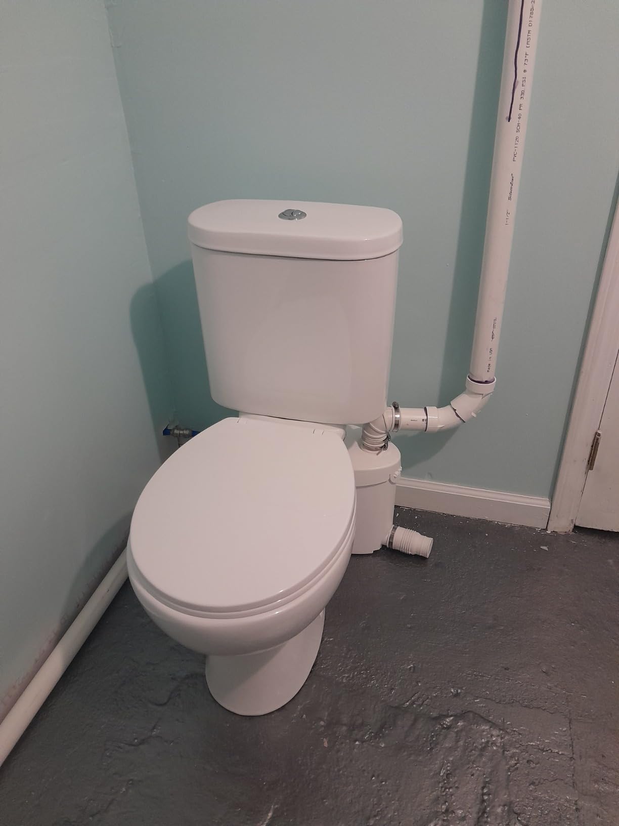 Simple Projec 600w Macerating Toilet System, Silent & Powerful | Upflush Upflow Toilet for Basement Included Macerator Pump with Ac Vent & 4 Water Inltes for Bathroom, 2-piece Kit customer photo 2