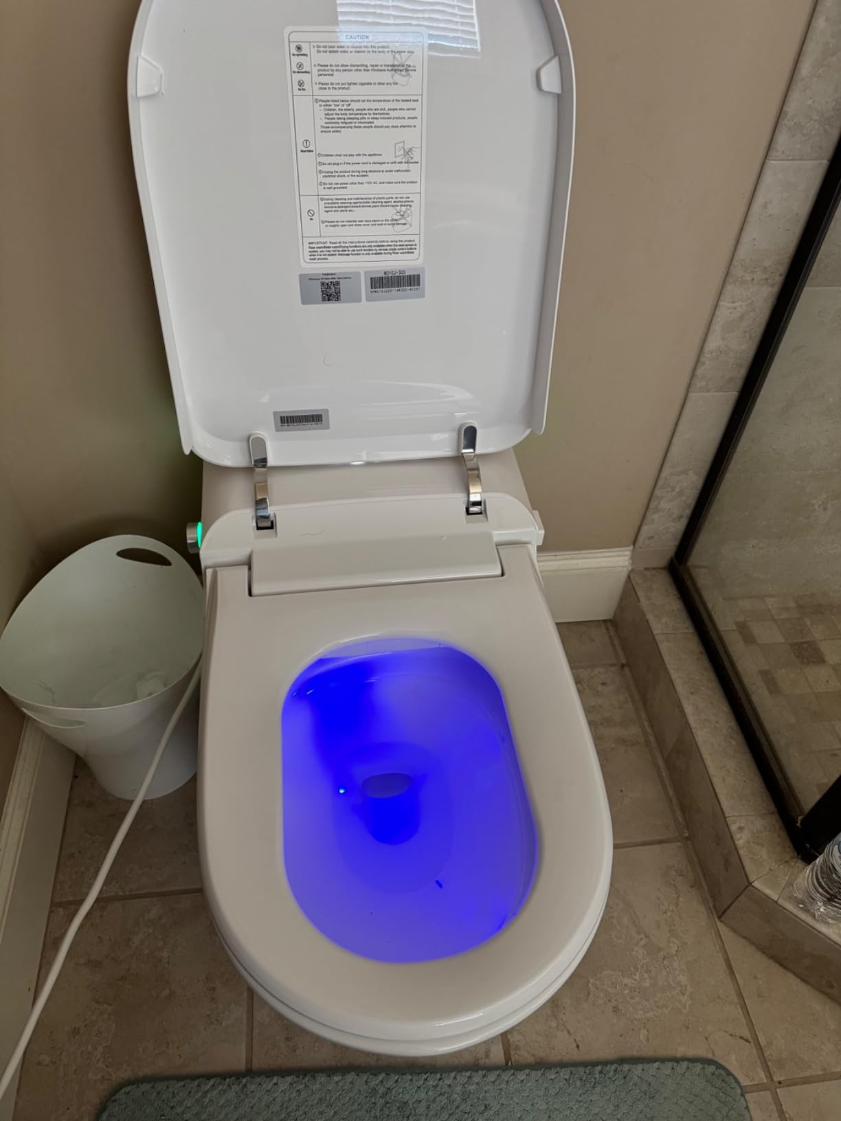 LOUPUSUO Smart Toilet with Bidet Built In with Warm Water Sprayer and Dryer | Foot Sensor Operation, Heated Seat toilet with LED Display for Bathroom, Auto Dual Flush customer photo 2
