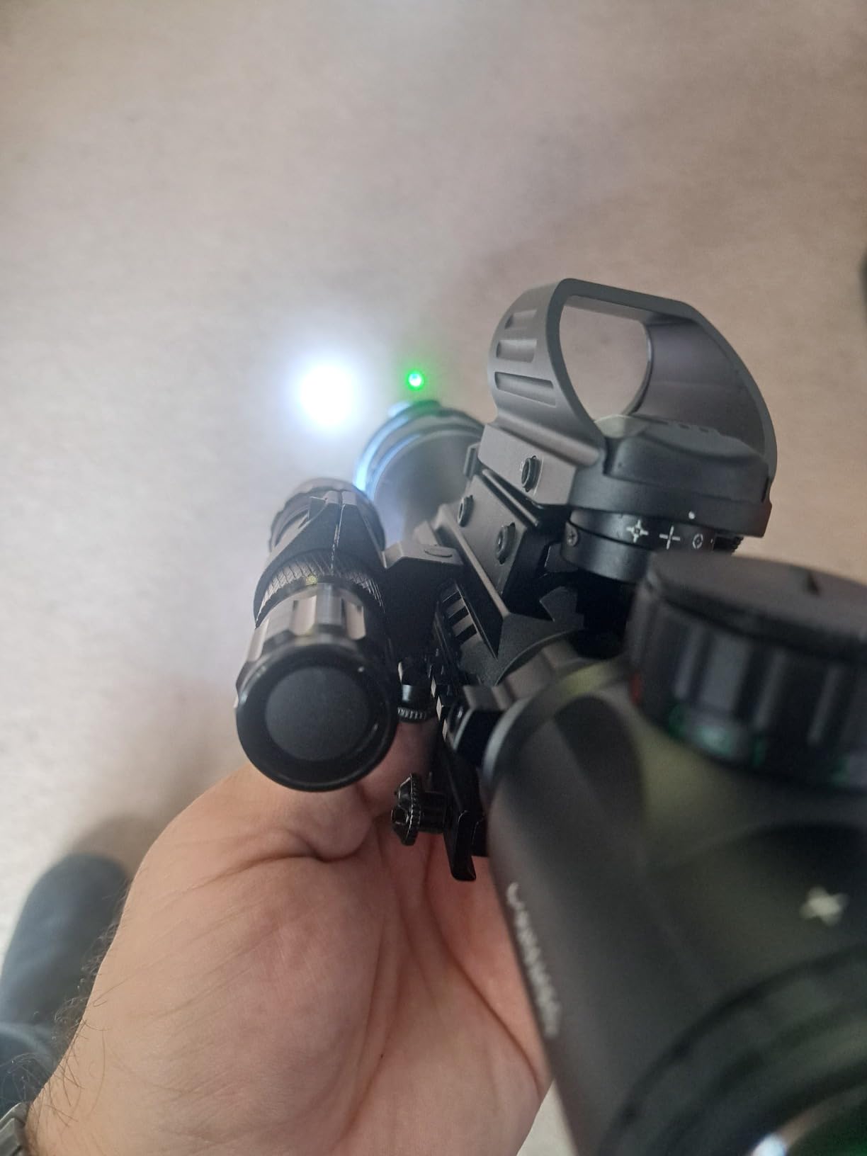 MidTen 4-16x50 AO Hunting Rifle Scope Dual Illuminated Optics & Illuminated Sight 4 Holographic Reticle Red/Green Dot Sight & Laser Sight & Flashlight customer photo 1
