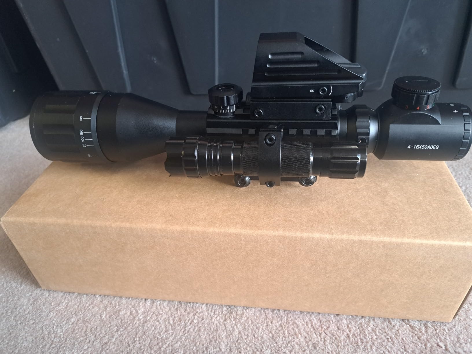 MidTen 4-16x50 AO Hunting Rifle Scope Dual Illuminated Optics & Illuminated Sight 4 Holographic Reticle Red/Green Dot Sight & Laser Sight & Flashlight customer photo 2