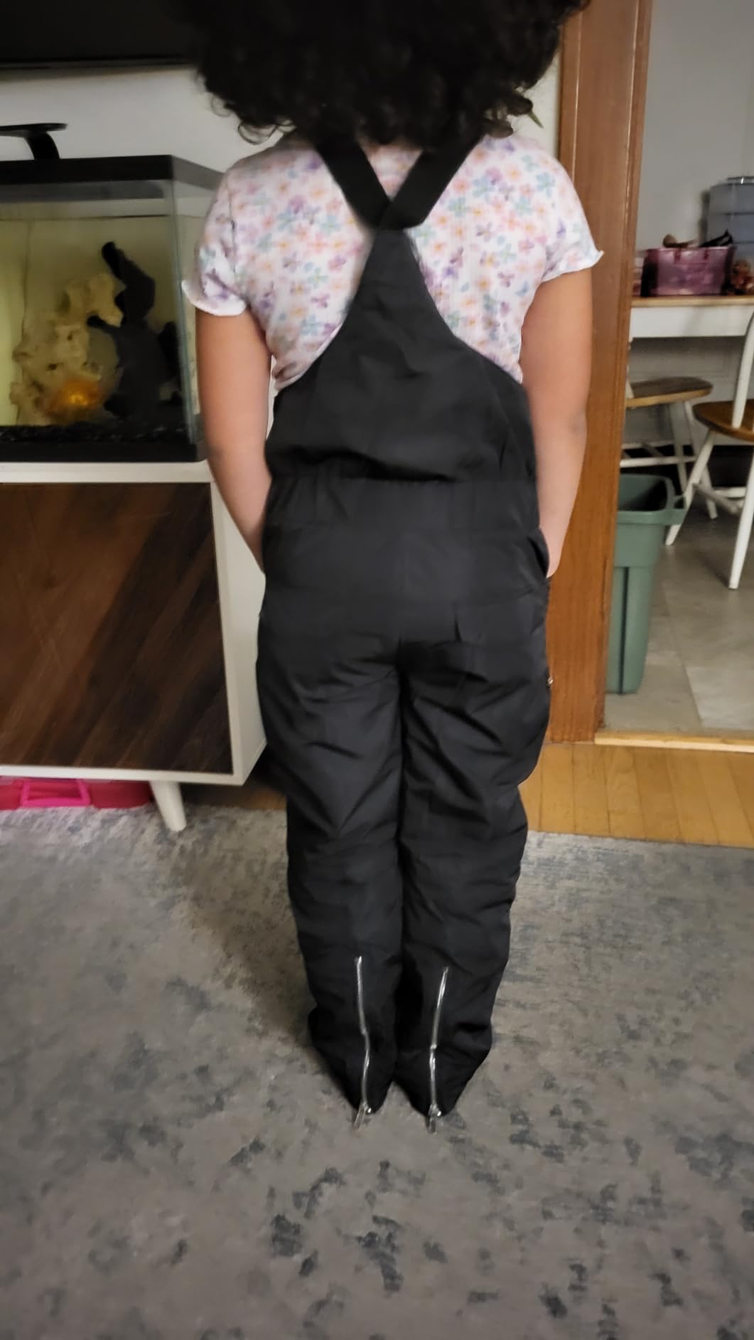 Haloumoning Kids Snow Bibs Waterproof Insulated Ski Pants Overalls Snowsuit customer photo 1