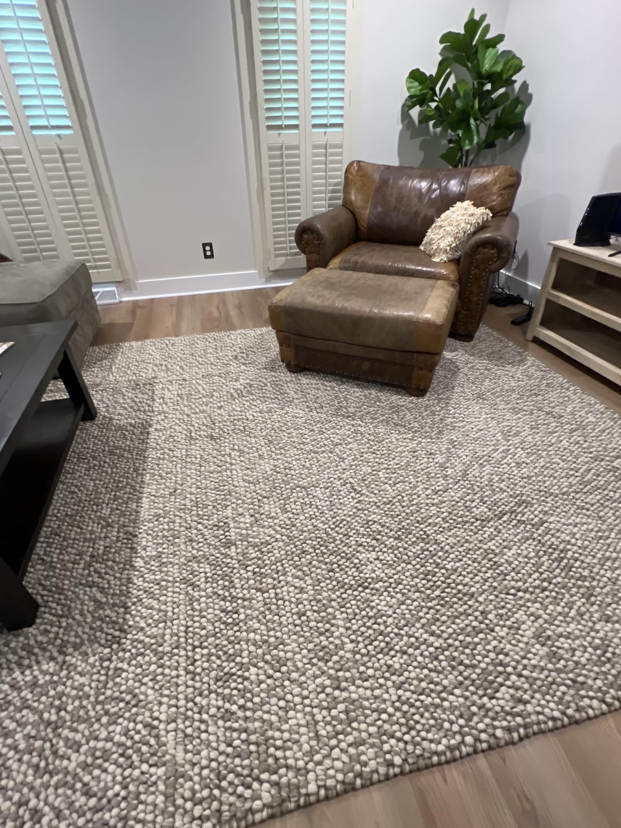 100% Wool Hand Woven Knit Popcorn Rug (6'x9' - Ivory) | Contemporary Area Rug for Living Room Bedroom Kitchen Hallway Entryway Farmhouse Décor customer photo 1