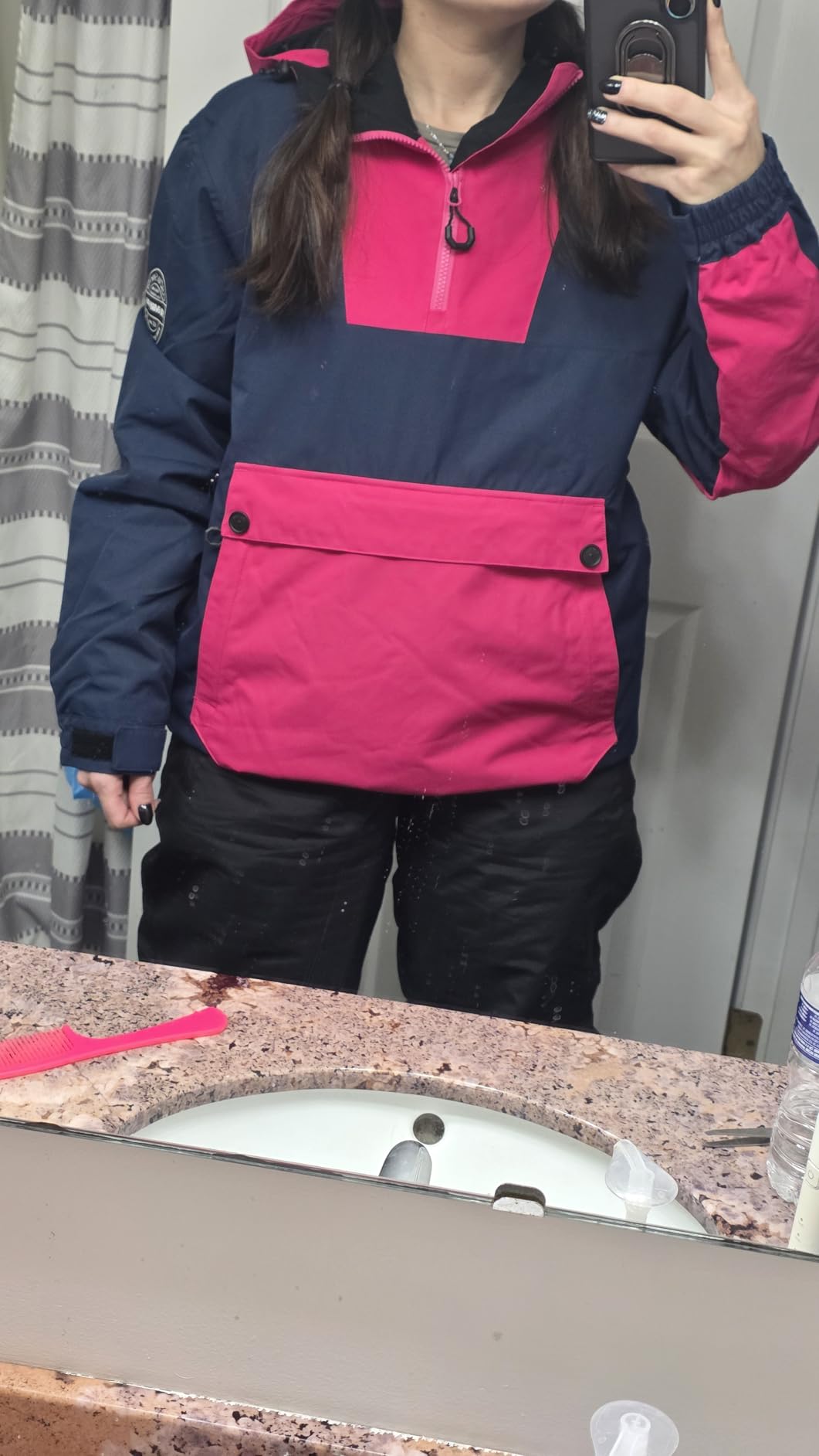 GSOU SNOW Womens Snowboard Jacket Baggy Ski Snow Jacket Waterproof Warm customer photo 2
