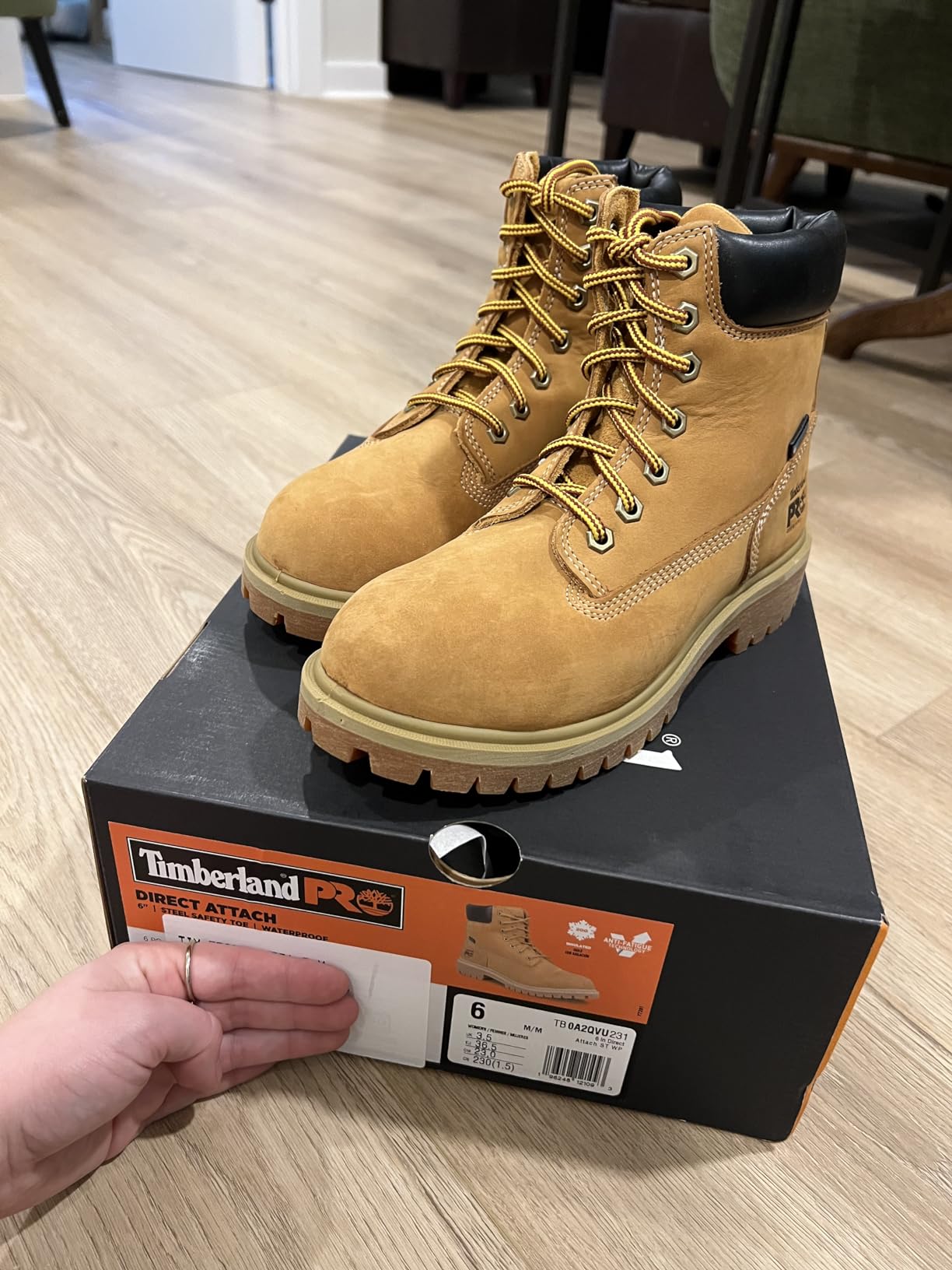 Timberland PRO Women's Direct Attach 6 Inch Steel Safety Toe Insulated Waterproof Industrial Work Boot customer photo 2