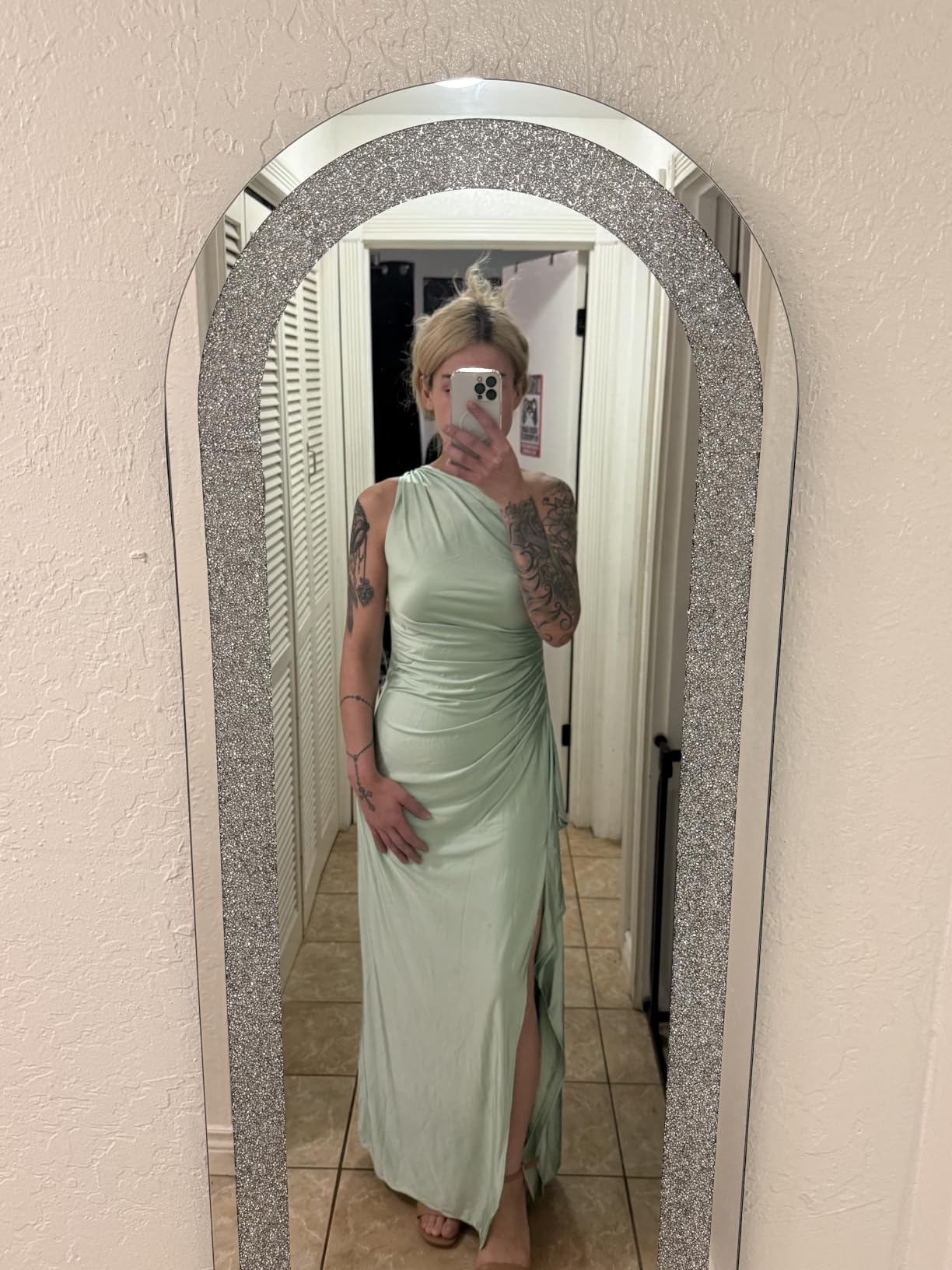 Women's High Split Wedding Guest Party Maxi Dress customer photo 1