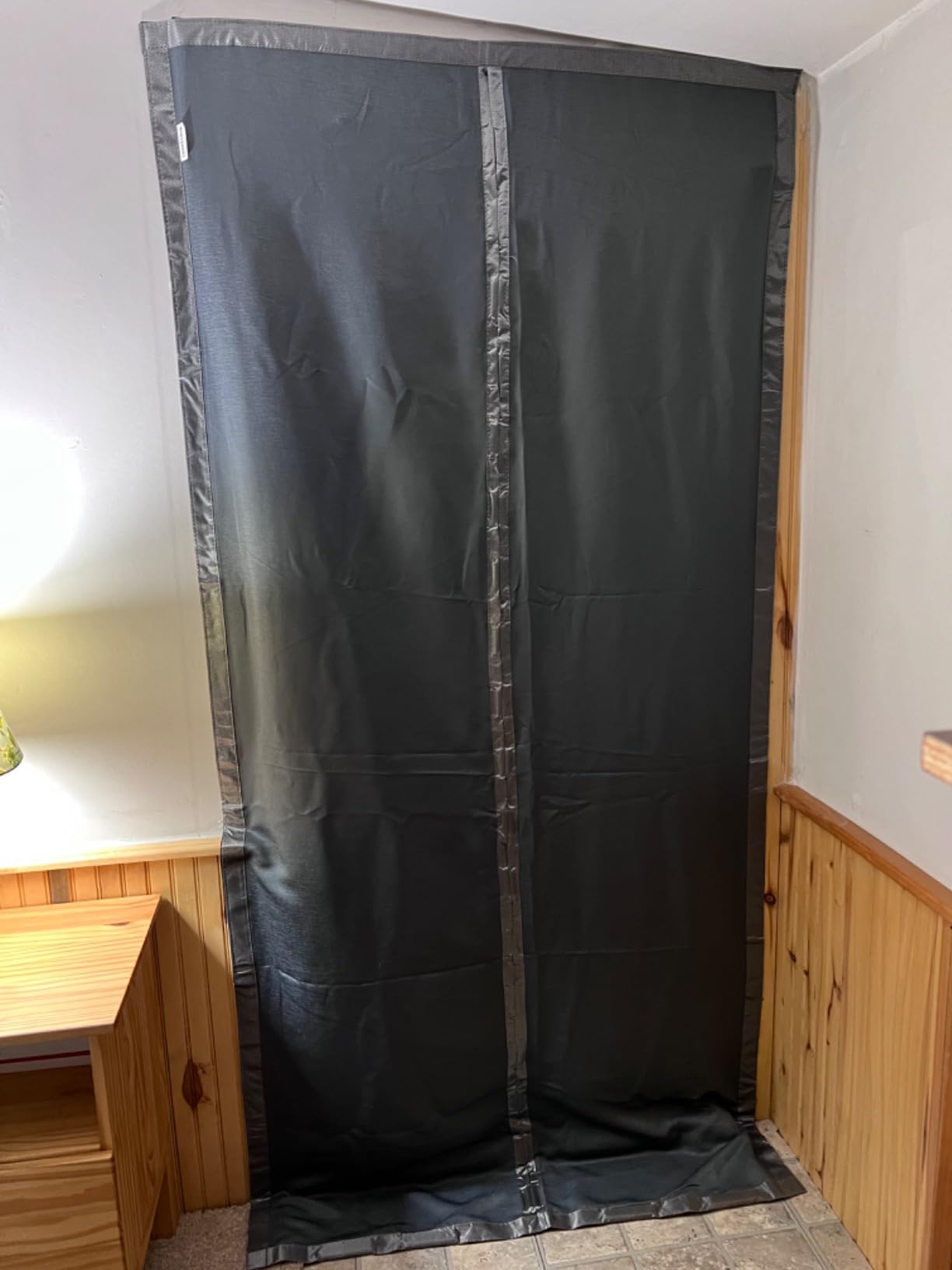 Garage Door Screen for Winter, Magnetic Thermal Insulated Door Curtain, Weatherproof, Windproof, Soundproof (9 x 8Ft) customer photo 2