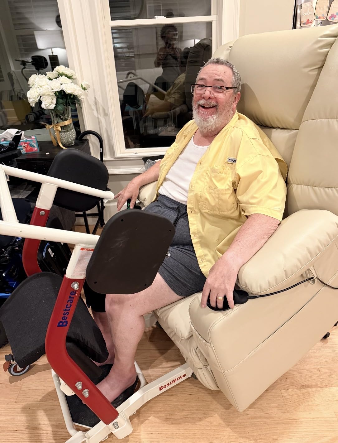 MCombo 3 Motor Large Power Lift Recliner for Elderly, Massage & Heat, 7634 | Lay Flat, Infinite Position, Power Headrest, Tall Elderly, 4.7
