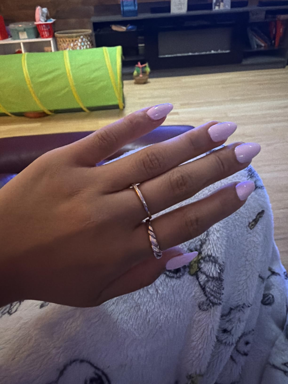 FAXHION 12 PCS Dainty 14K Gold Rings for Women, Eternity Open Chunky Twist Simulated Diamond Criss Cross Designs, Non Tarnish Gold Plated Stacking Thumb Ring, Perfect for Wedding Bands Size 5-11 customer photo 2