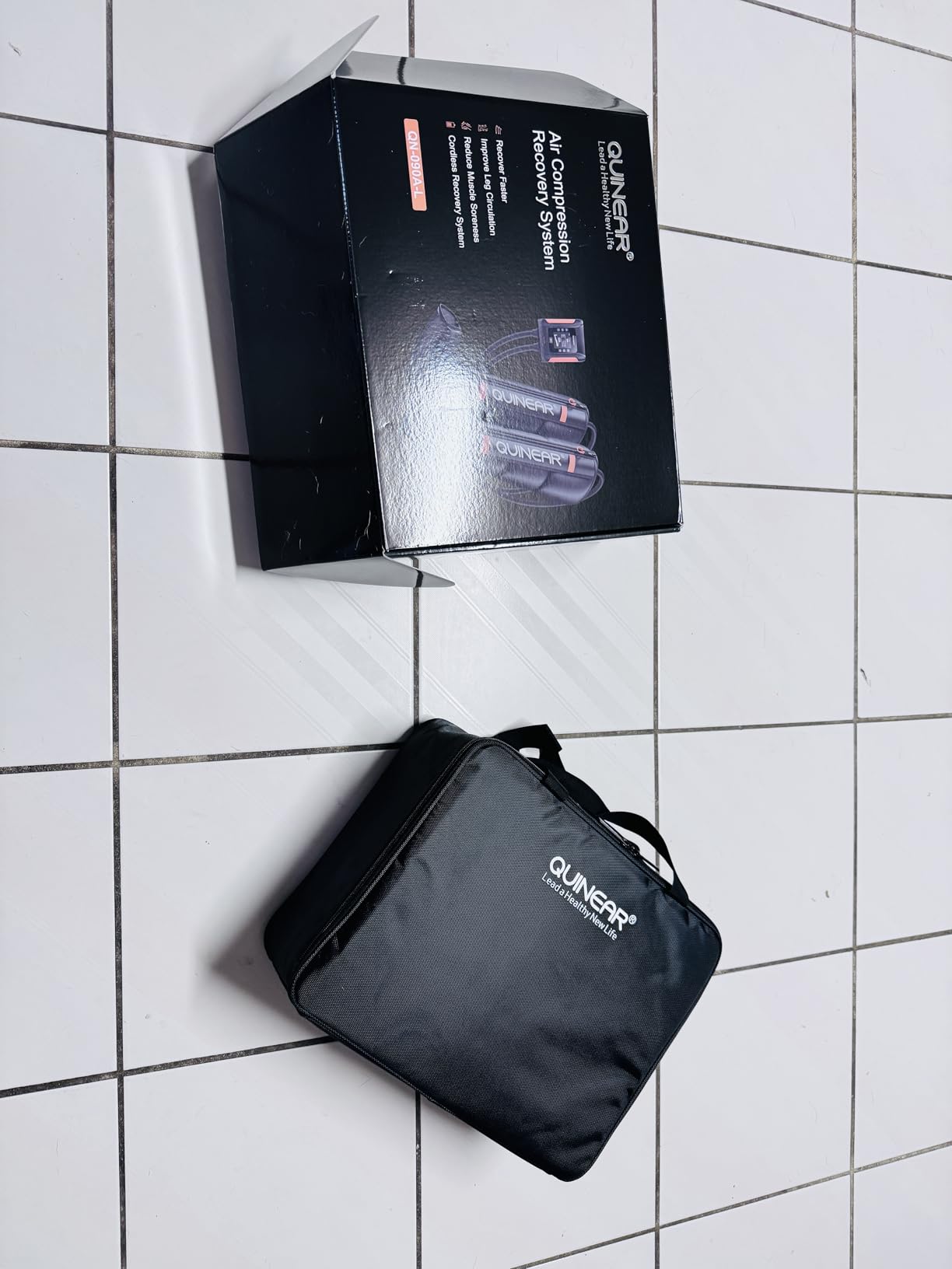 QUINEAR Professional Leg Recovery System, Cordless Air Compression Boots with Sequential Compression customer photo 2
