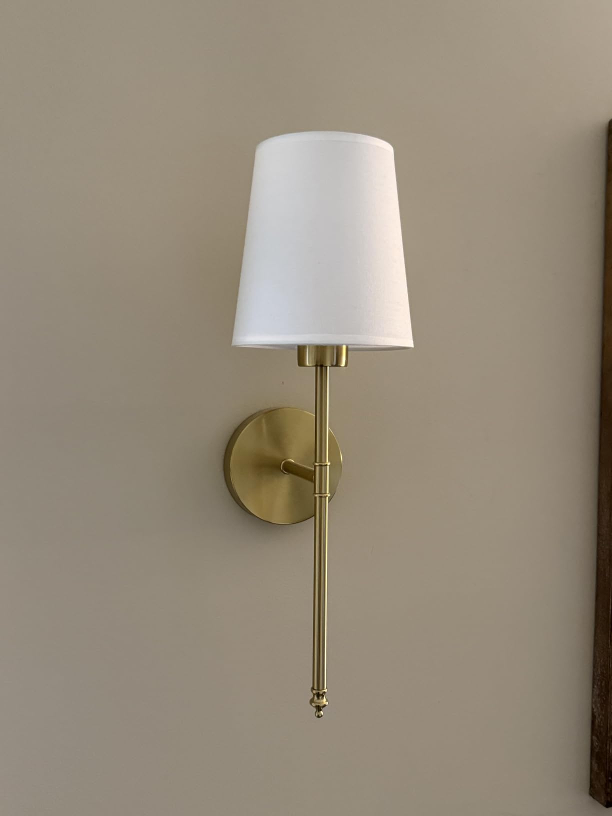 NIORSUN Battery Operated Wall Sconce Set of 2, Gold Rechargeable Wall Lights with 10400mAh Dimmable Bulbs and Remote, 10 Colors Wireless Wall Lamps for Bedroom Living Room Hallway Decor customer photo 2